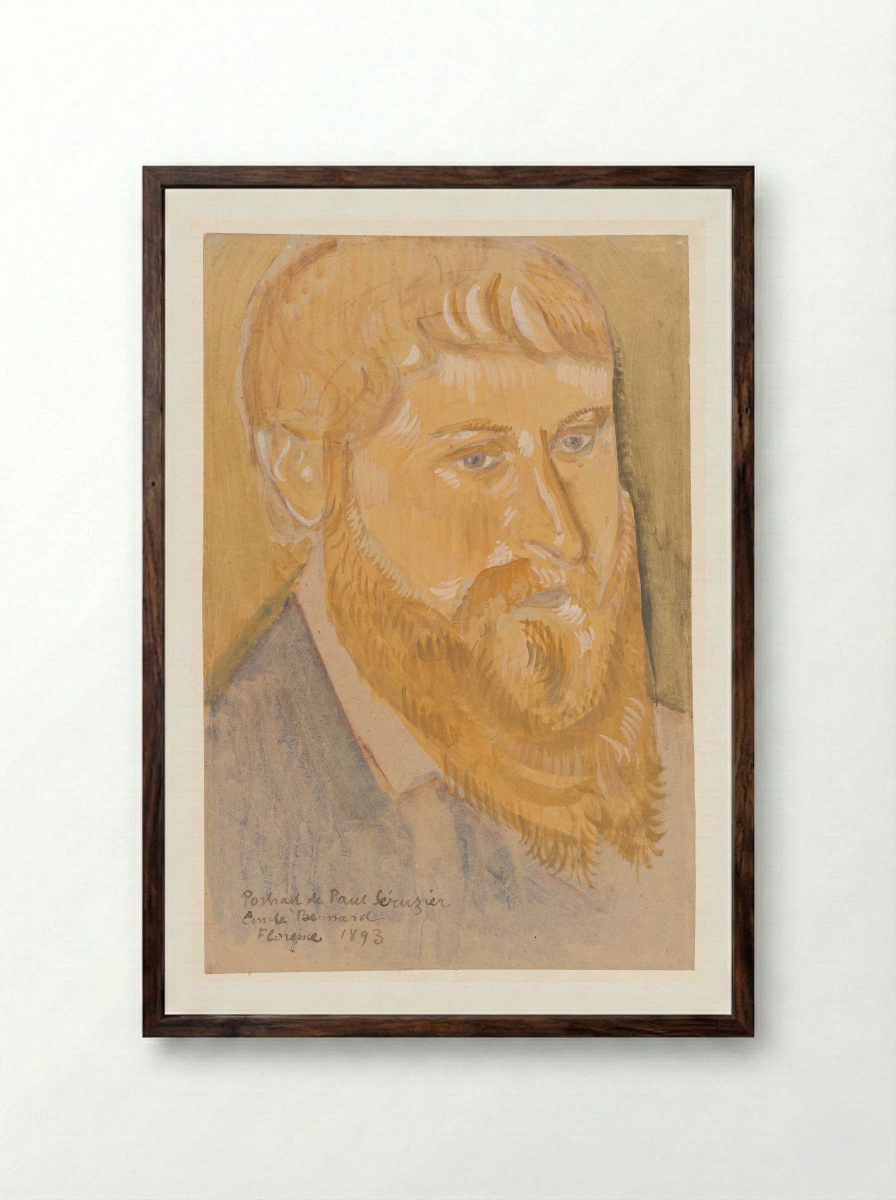 Portrait of Paul Sérusier - Émile Bernard - Framed Print Dark Wood