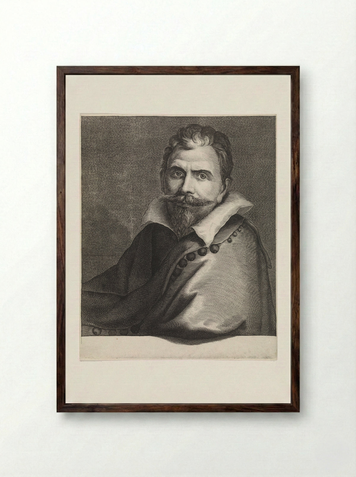 Portrait of Paulus van Vianen - Paulus van Vianen - Framed Print Dark Wood