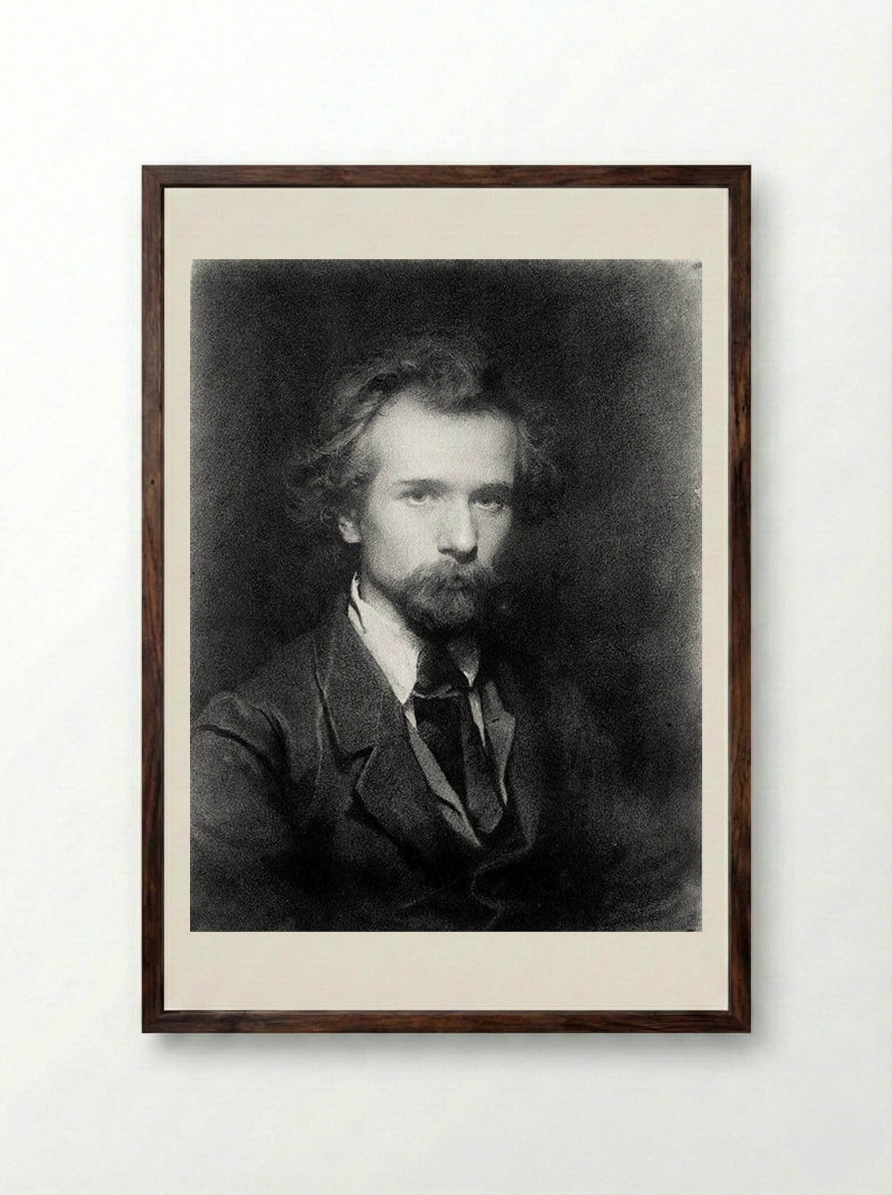 Portrait of Pavel Petrovich Chistyakov - Ivan Kramskoy - Framed Print Dark Wood