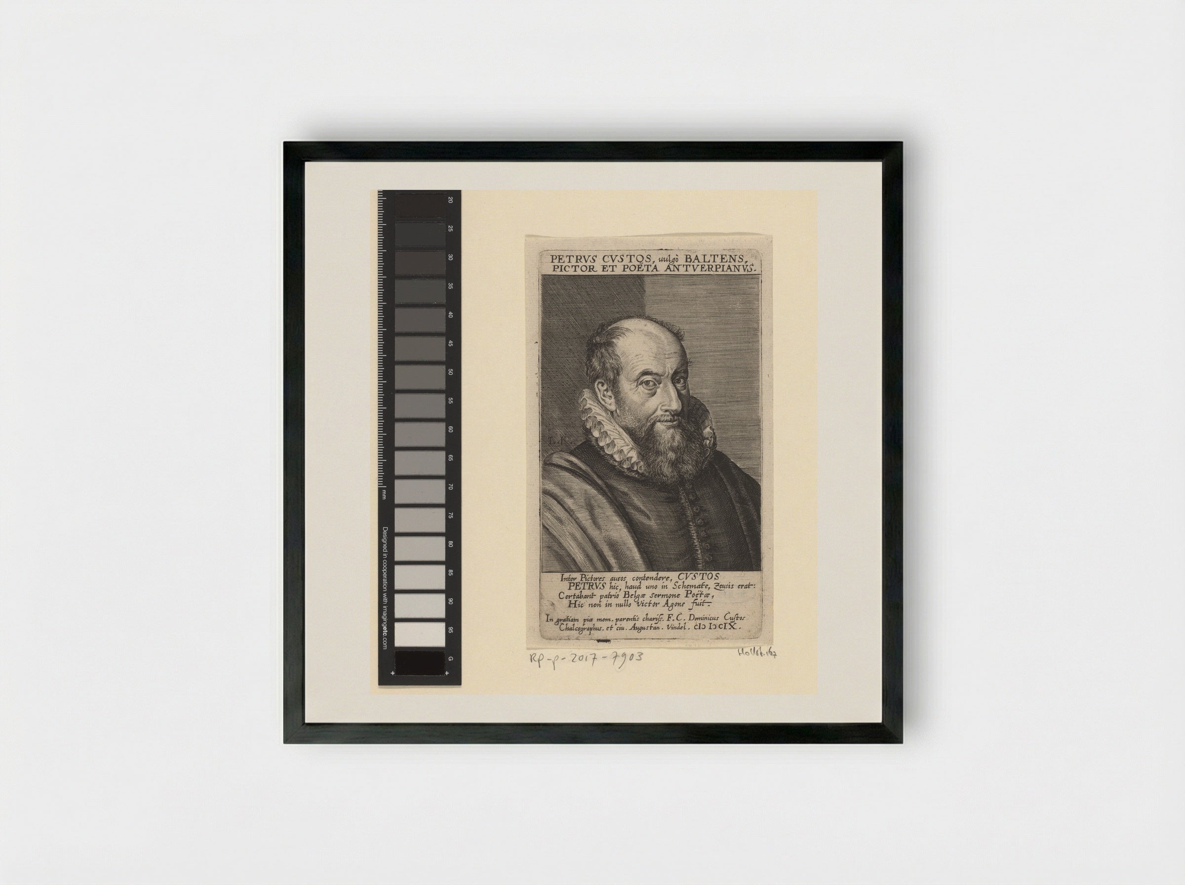 Portrait of Peeter Baltens - Lucas Kilian - Framed Print Black