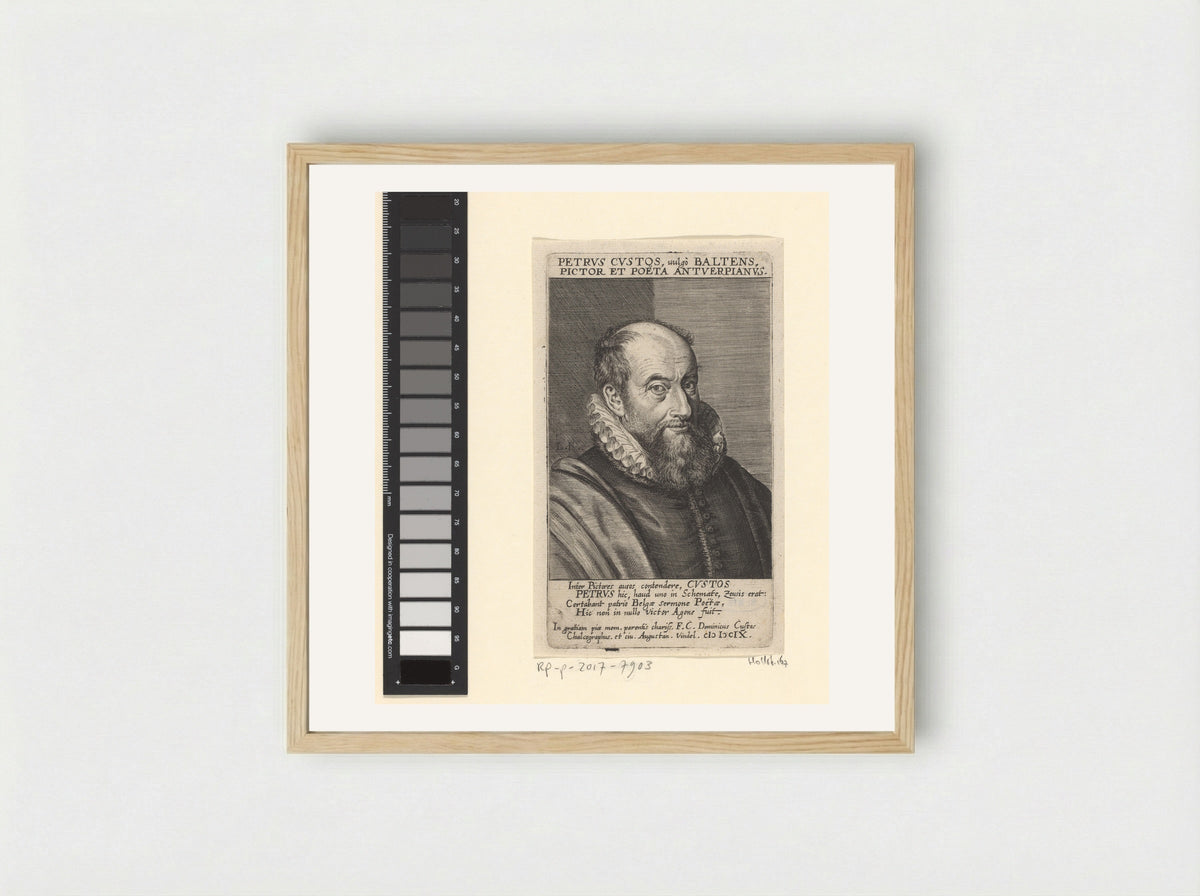 Portrait of Peeter Baltens - Lucas Kilian - Framed Print Wood