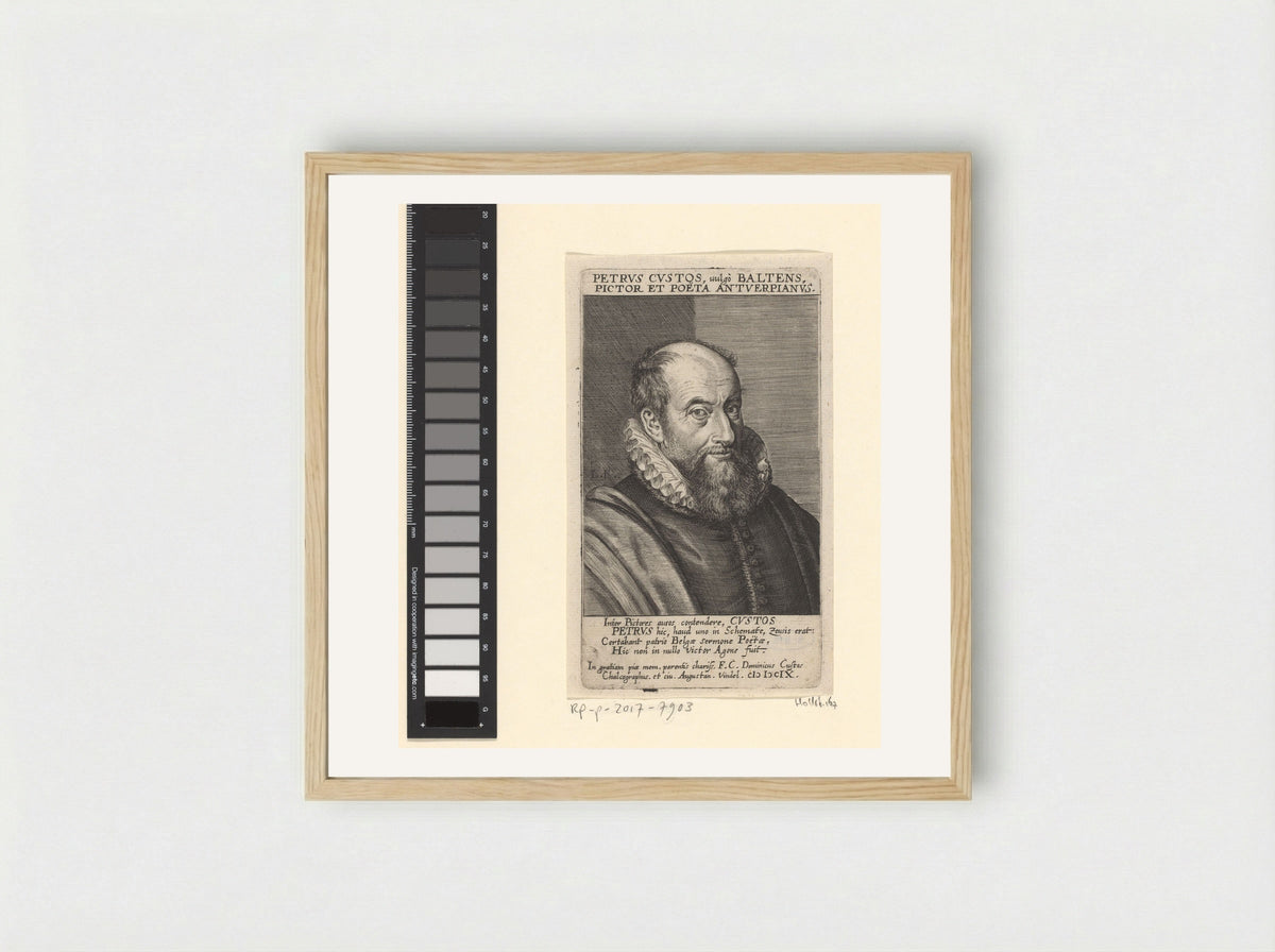 Portrait of Peeter Baltens - Lucas Kilian - Framed Print Wood