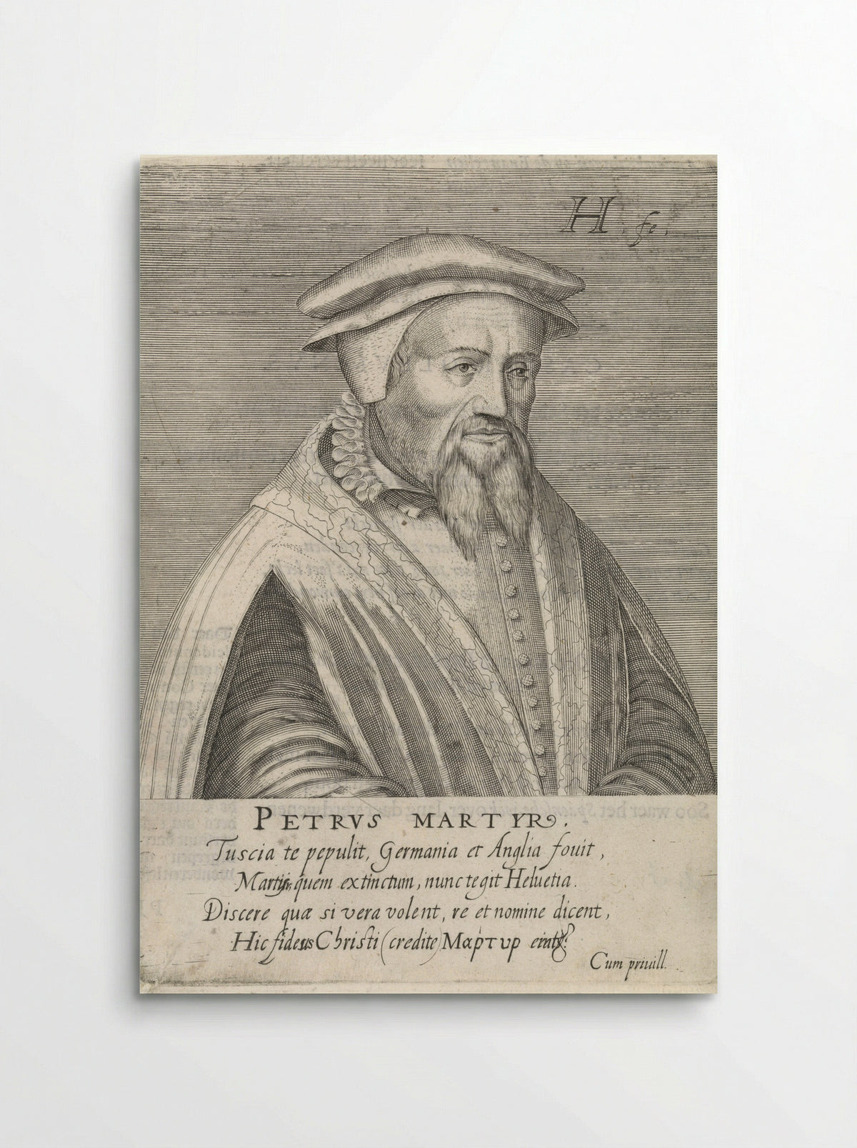 Portrait of Peter Martyr Vermigli - Hendrick Hondius (I) - Poster