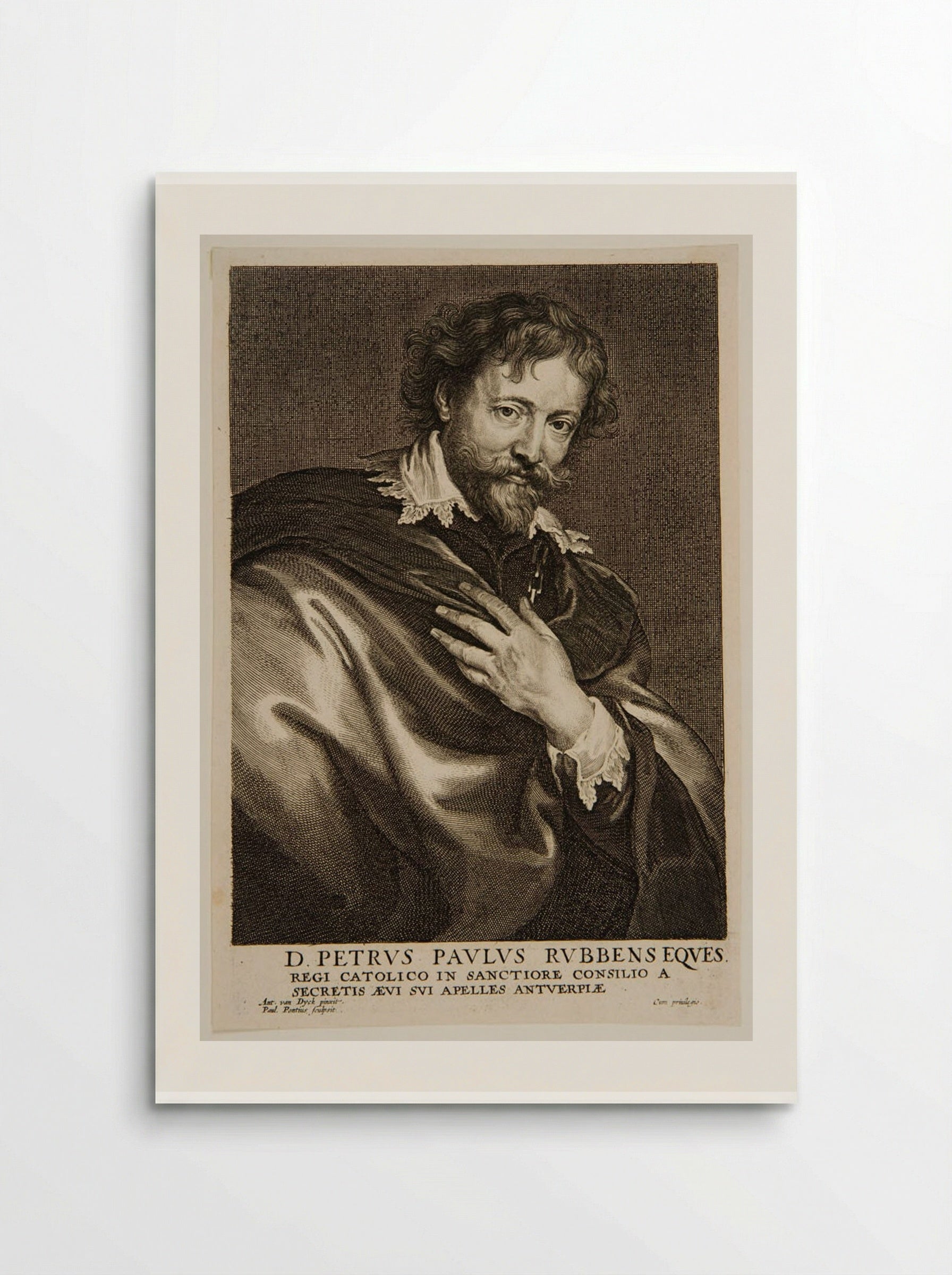Portrait of Peter Paul Rubens - Paulus Pontius - Poster