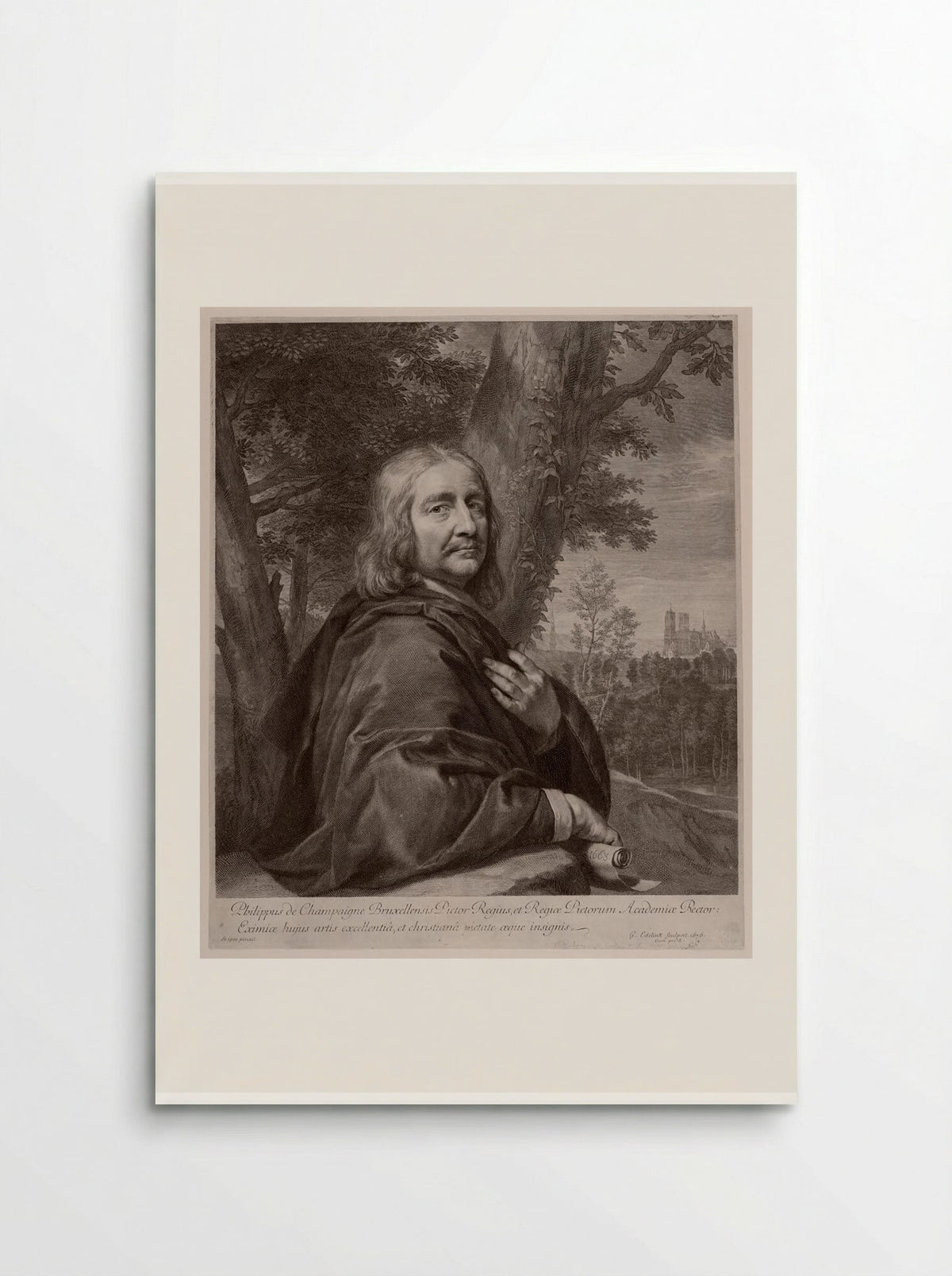 Portrait of Philippe de Champaigne - Gérard Edelinck - Poster