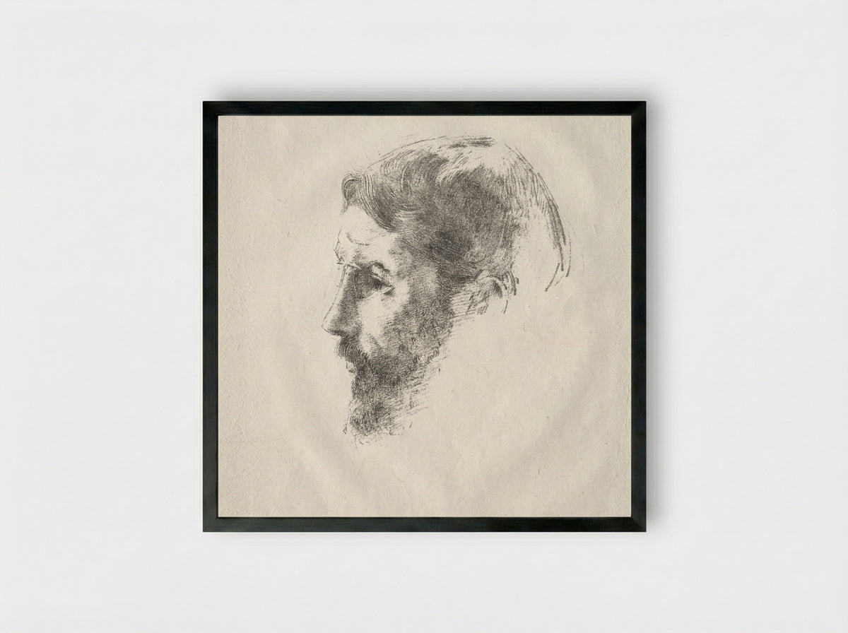 Portrait of Pierre Bonnard - Odilon Redon - Framed Print Black
