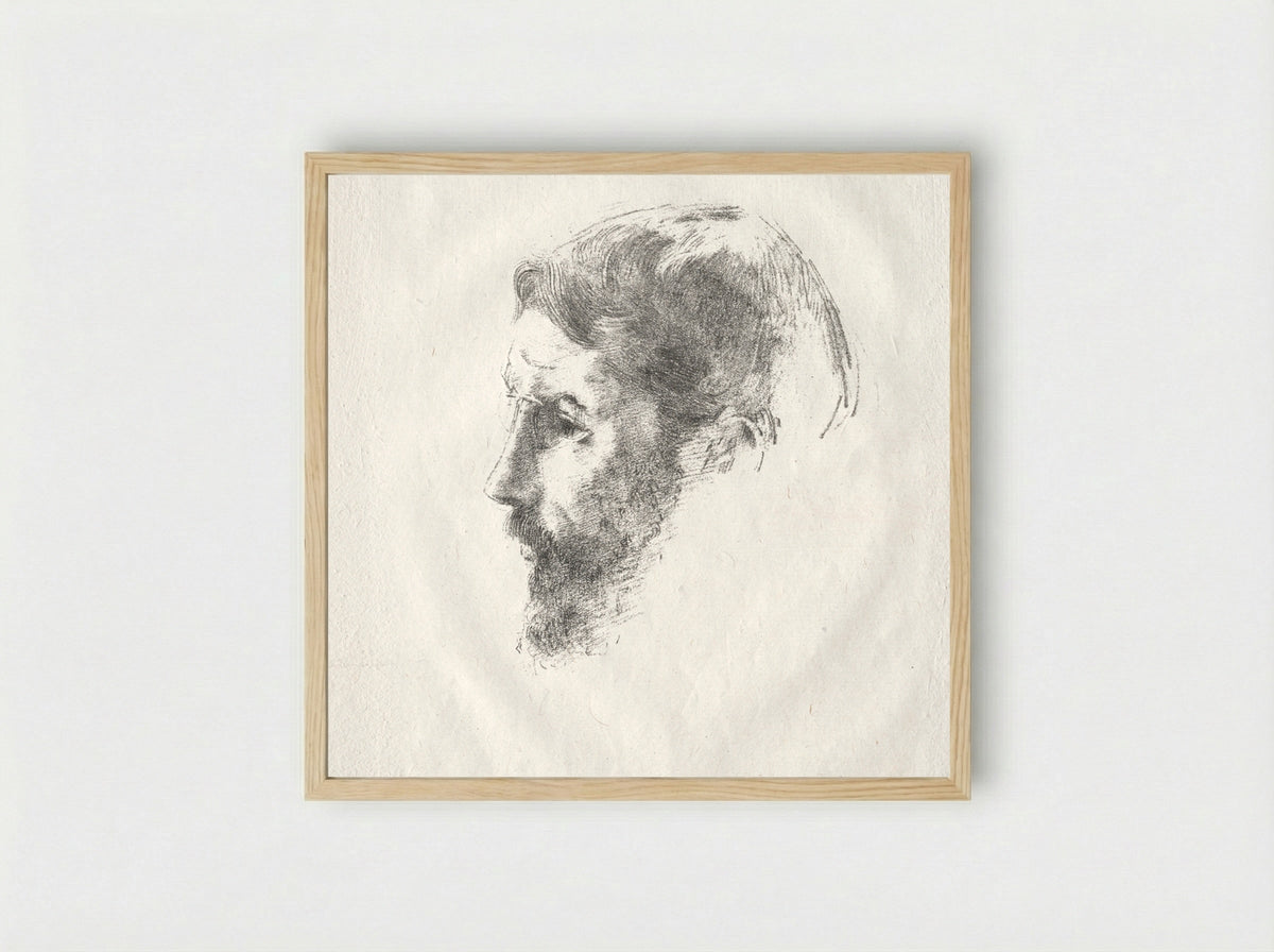 Portrait of Pierre Bonnard - Odilon Redon - Framed Print Wood