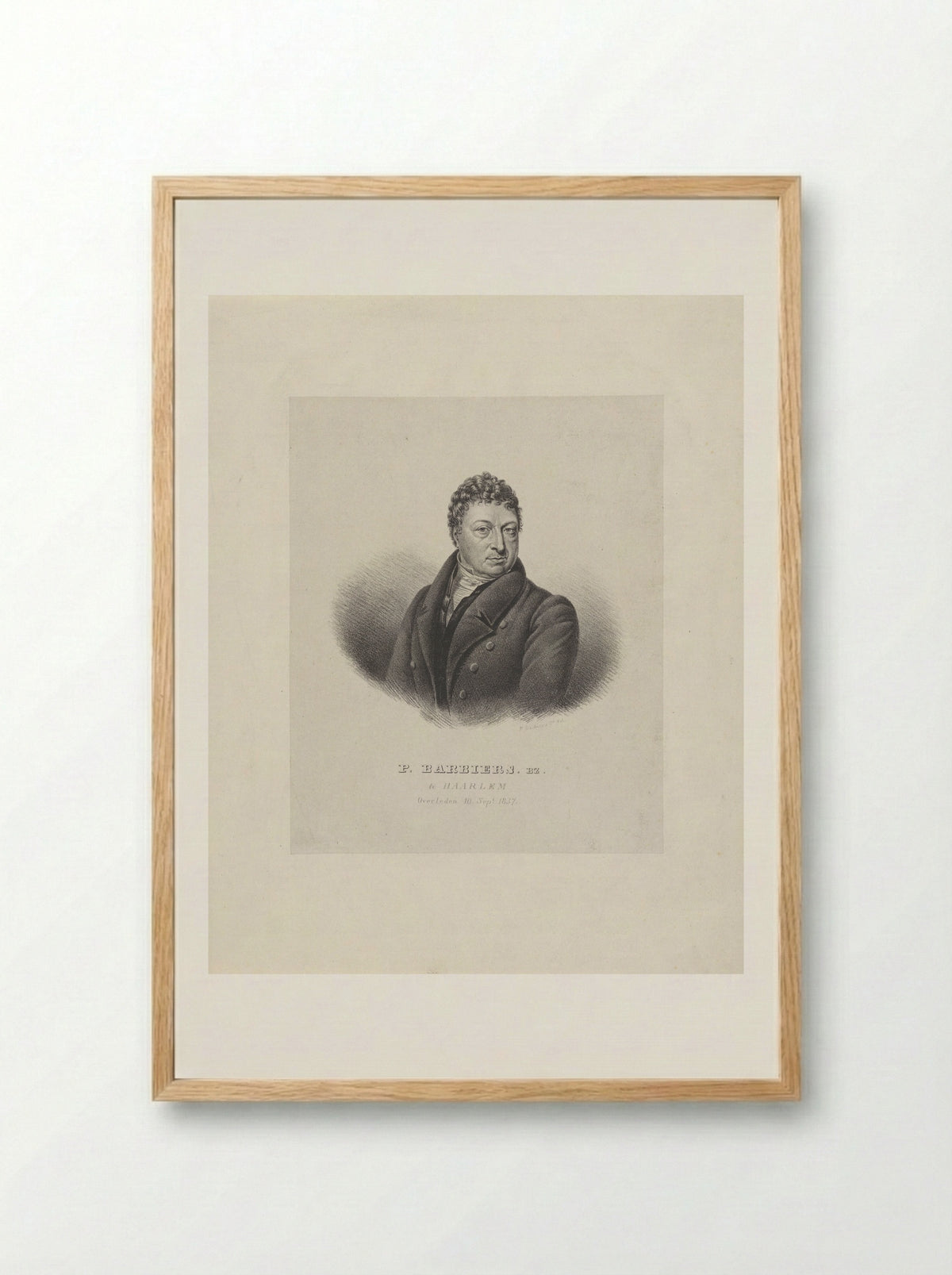 Portrait of Pieter Bartholomeusz. Barbiers - Pieter Bartholomeusz. Barbiers - Framed Print Wood