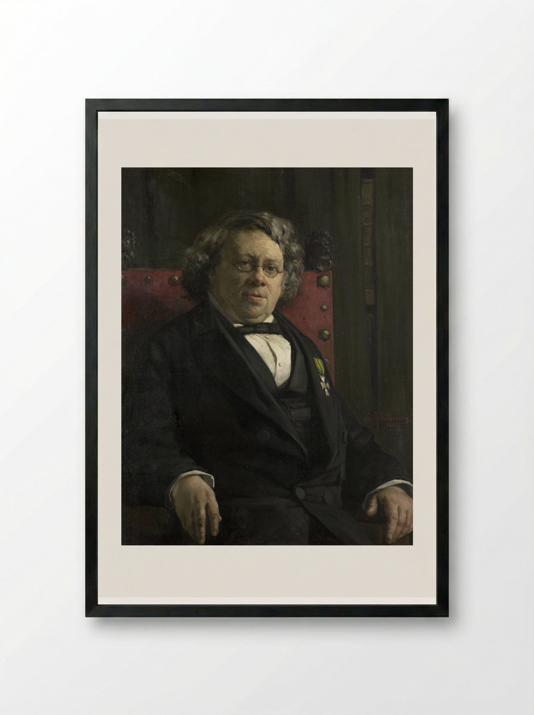Portrait of Pieter Harme Witkamp - Hendrik Valkenburg - Framed Print Black
