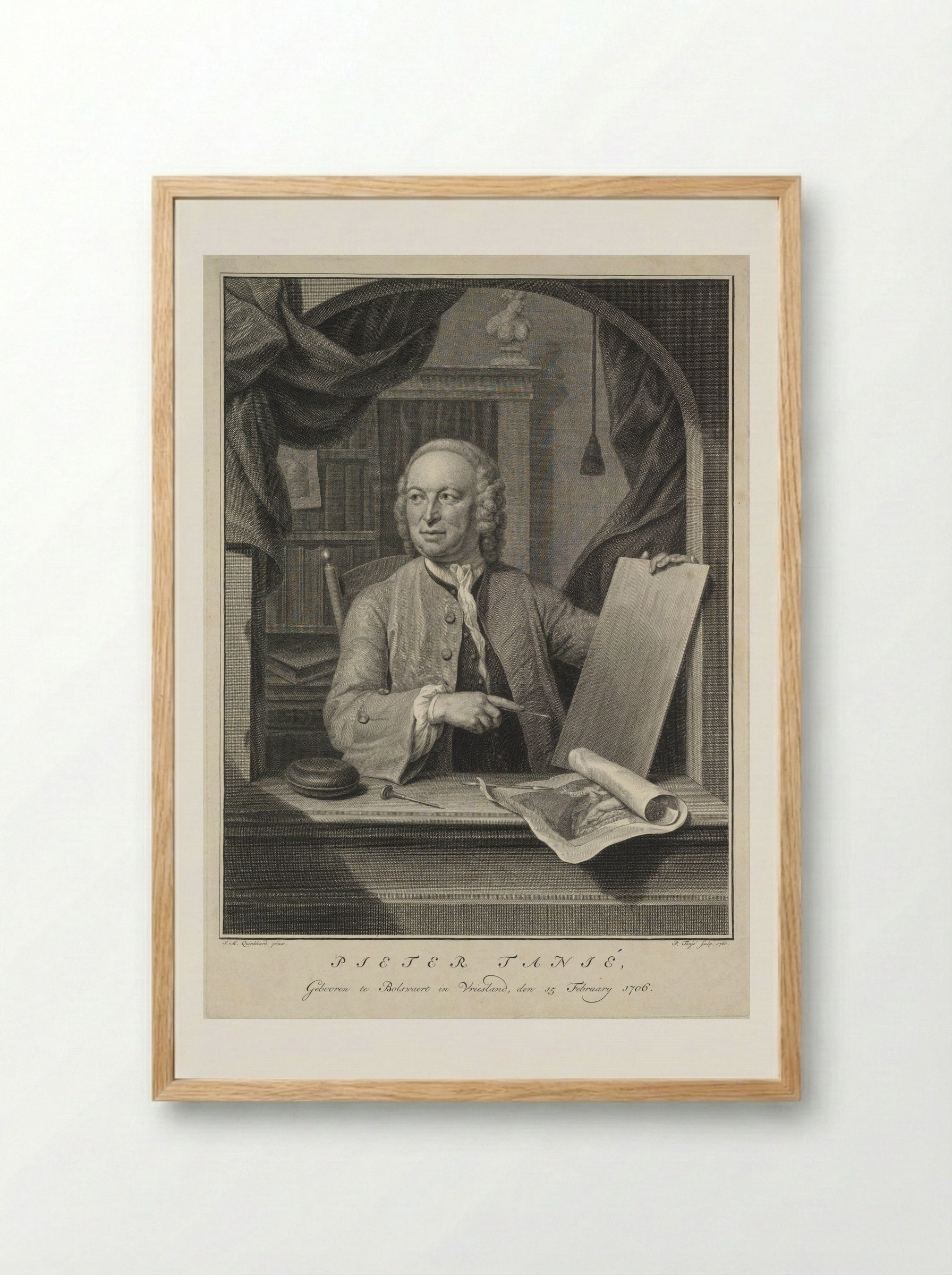 Portrait of Pieter Tanjé - Pieter Tanjé - Framed Print Wood