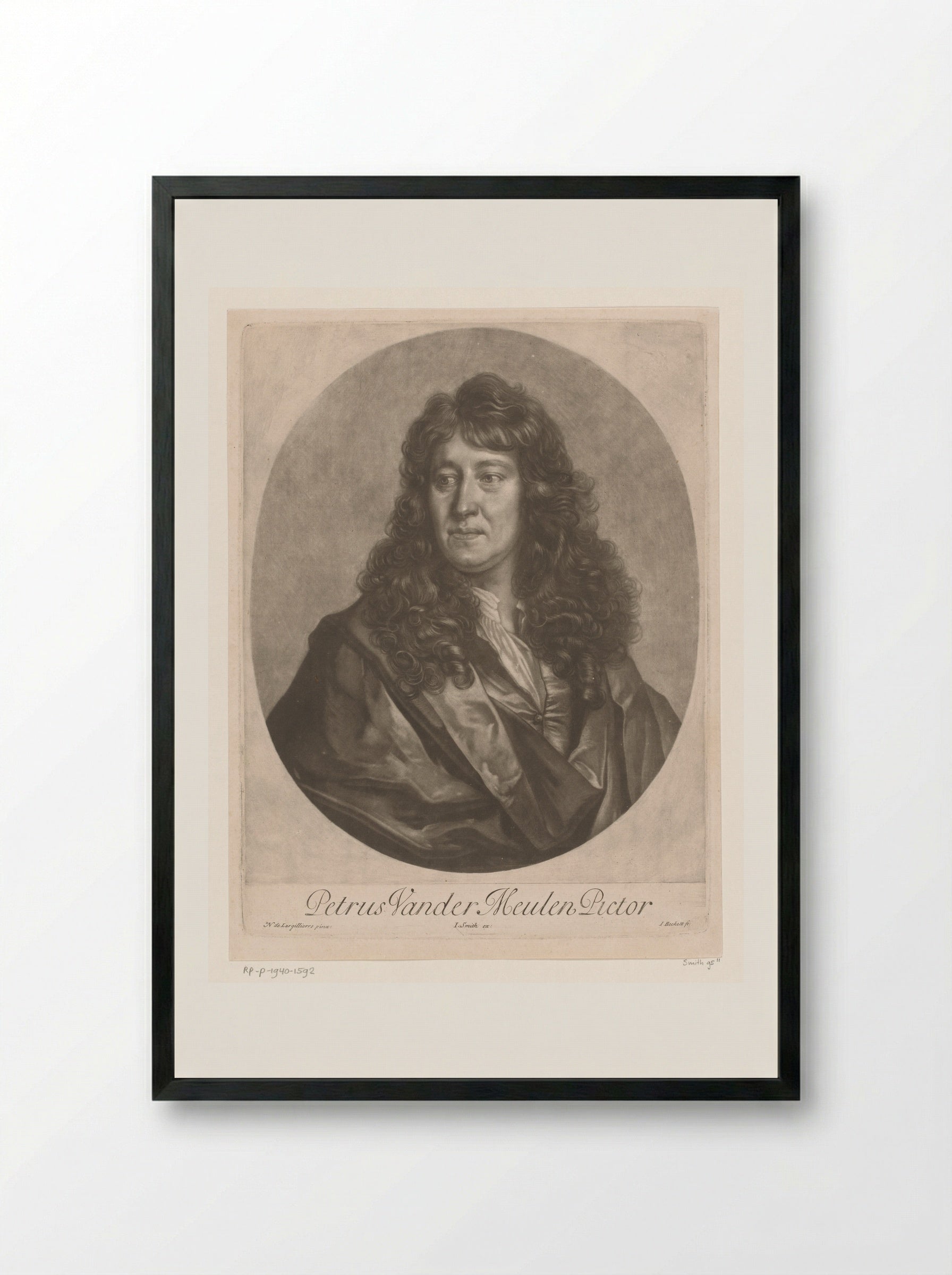 Portrait of Pieter van der Meulen - Isaac Beckett - Framed Print Black