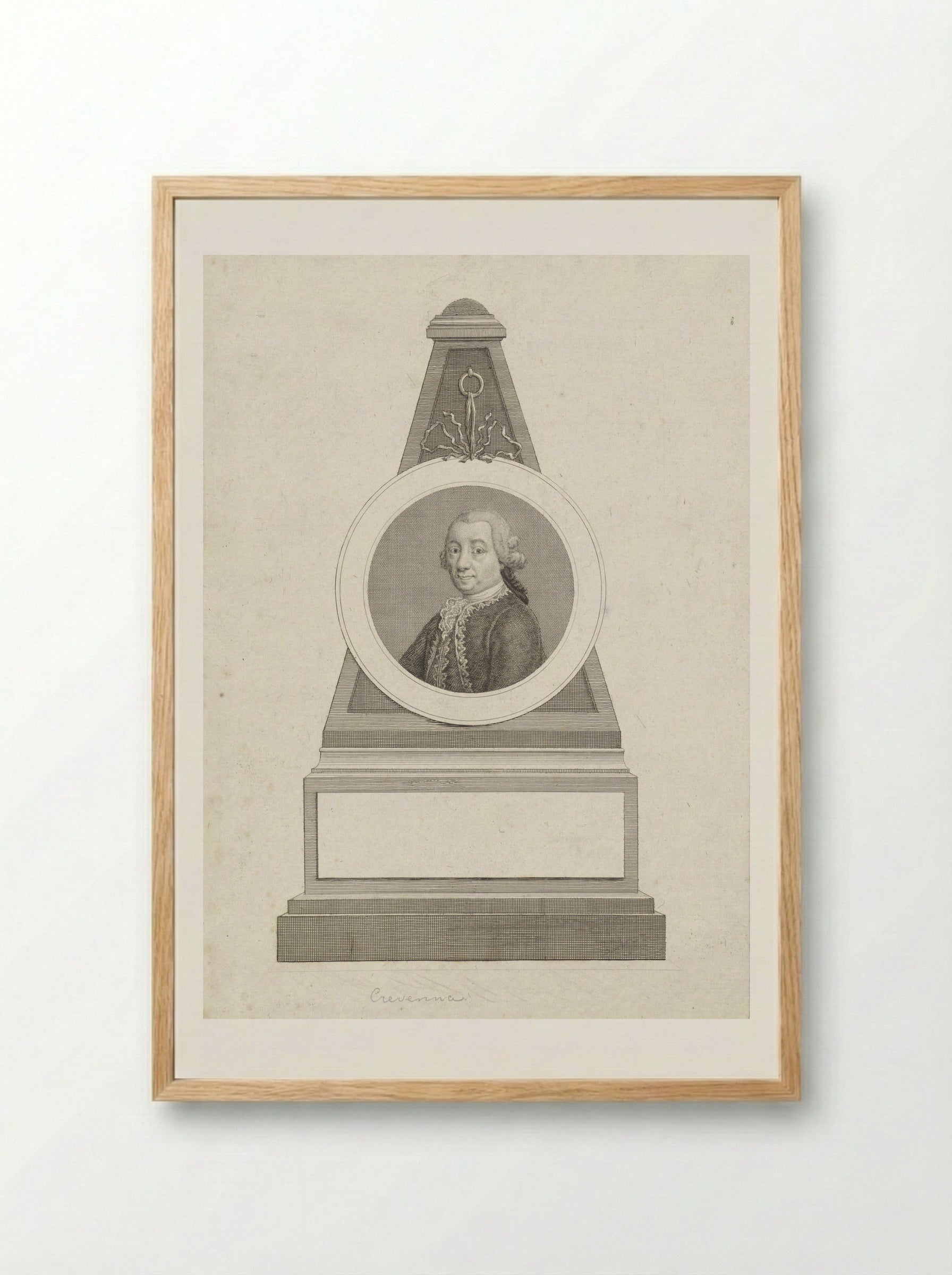 Portrait of Pietro Antonio Crevenna - Reinier Vinkeles - Framed Print Wood