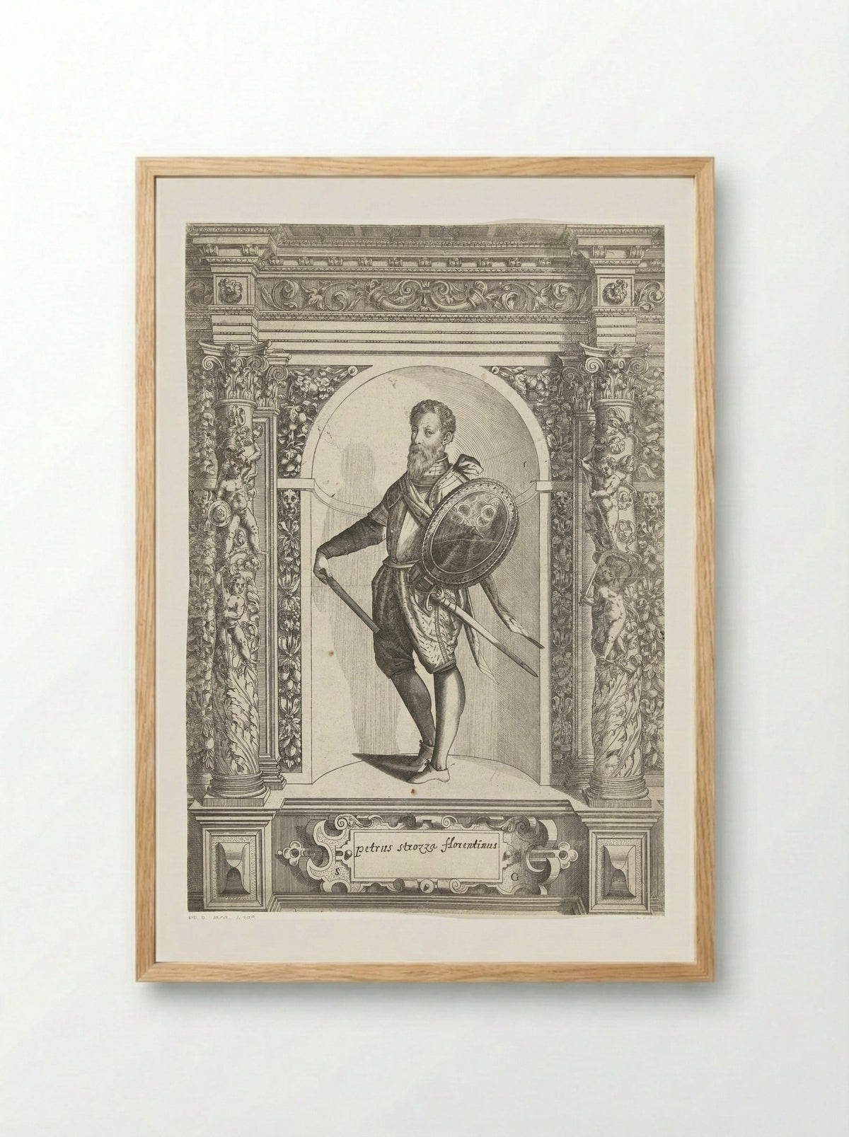 Portrait of Pietro Strozzi - Dominicus Custos - Framed Print Wood