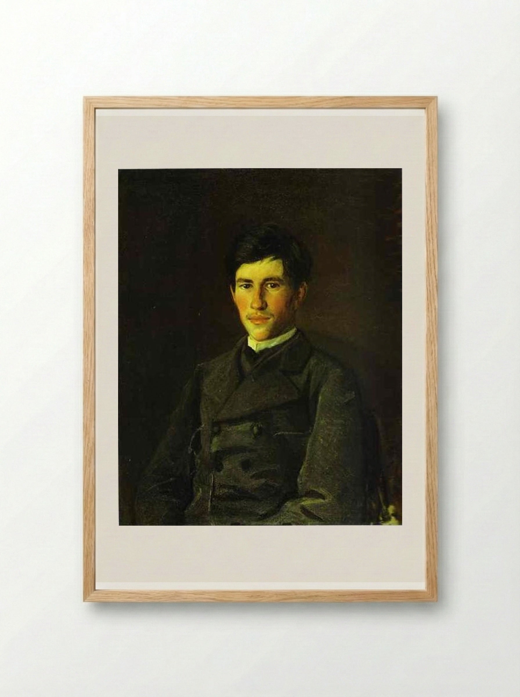 Portrait of Piotr Ge, the Artist's Son - Nikolai Ge - Framed Print Wood