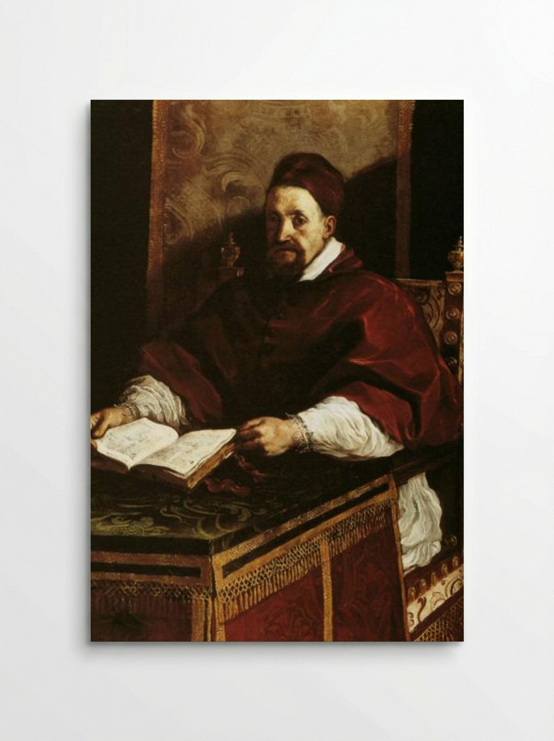 Portrait of Pope Gregory XV - Guercino - Poster