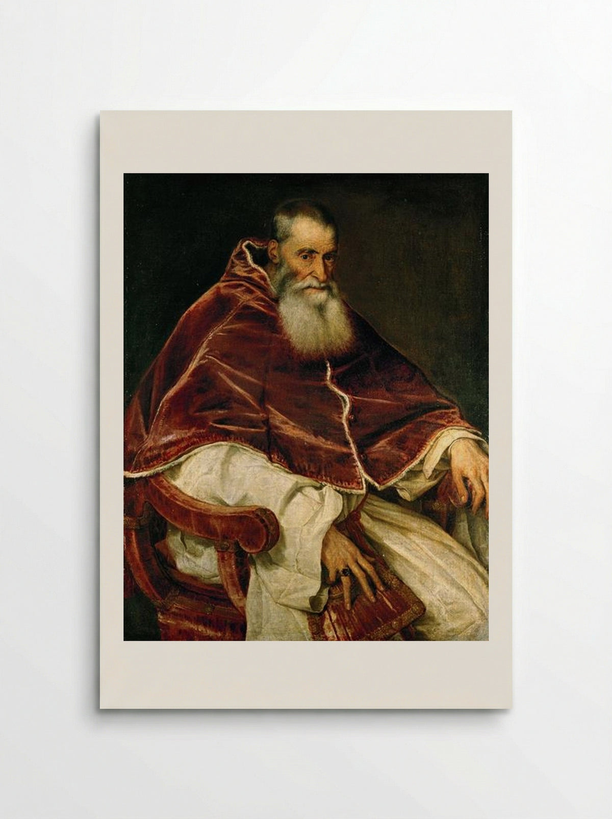 Portrait of Pope Paul III - Titian - Poster