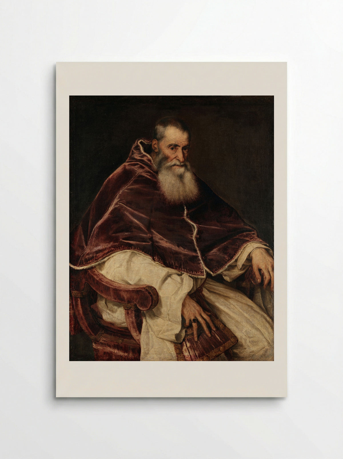Portrait of Pope Paul III - Titian - Poster