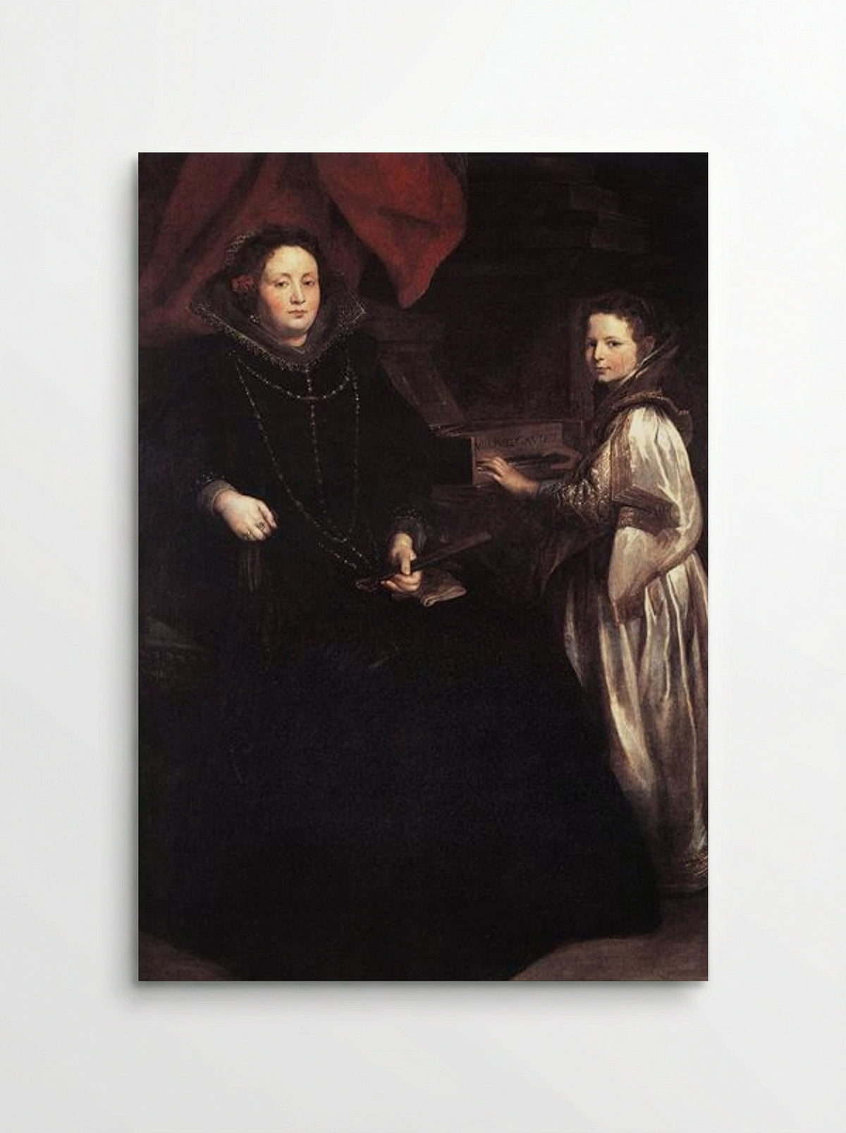 Portrait of Porzia Imperiale and Her Daughter - Anthony van Dyck - Poster
