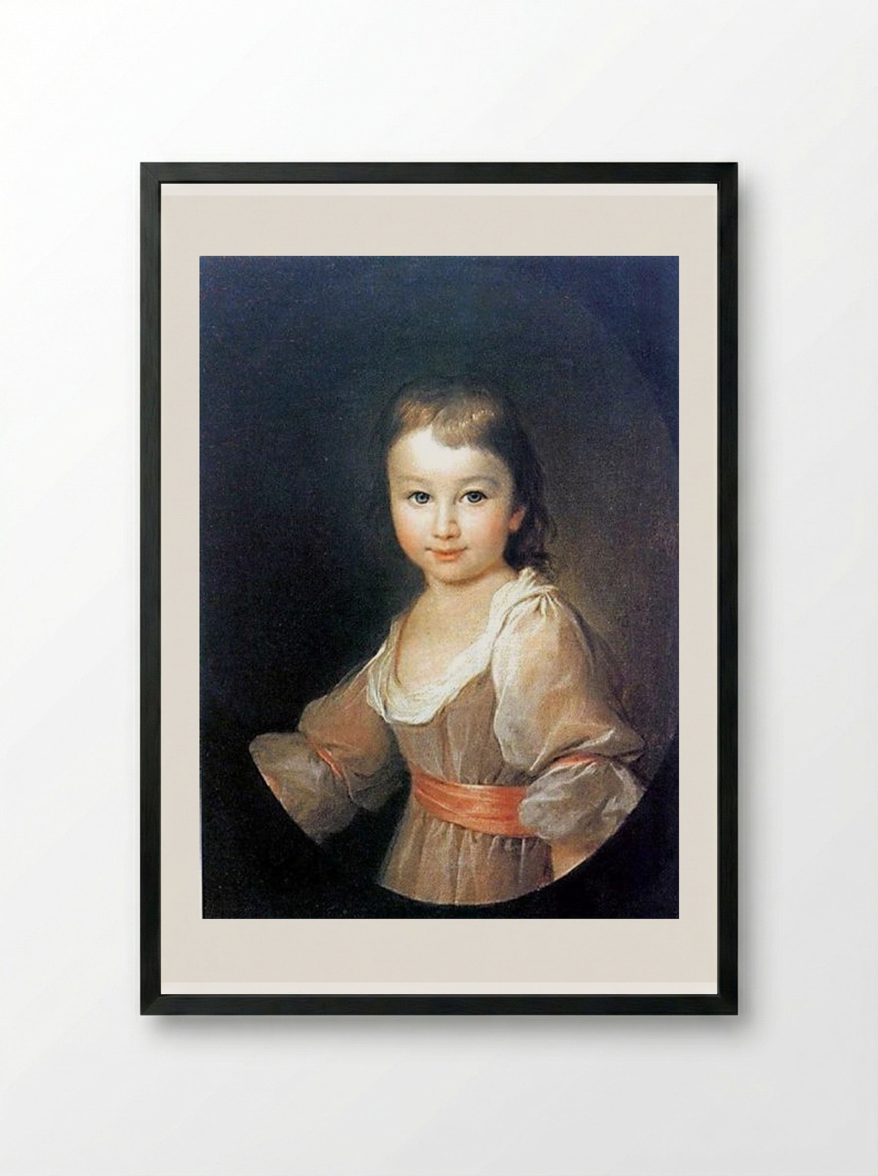 Portrait of Praskovia Vorontsova - Dmitry Levitzky - Framed Print Black