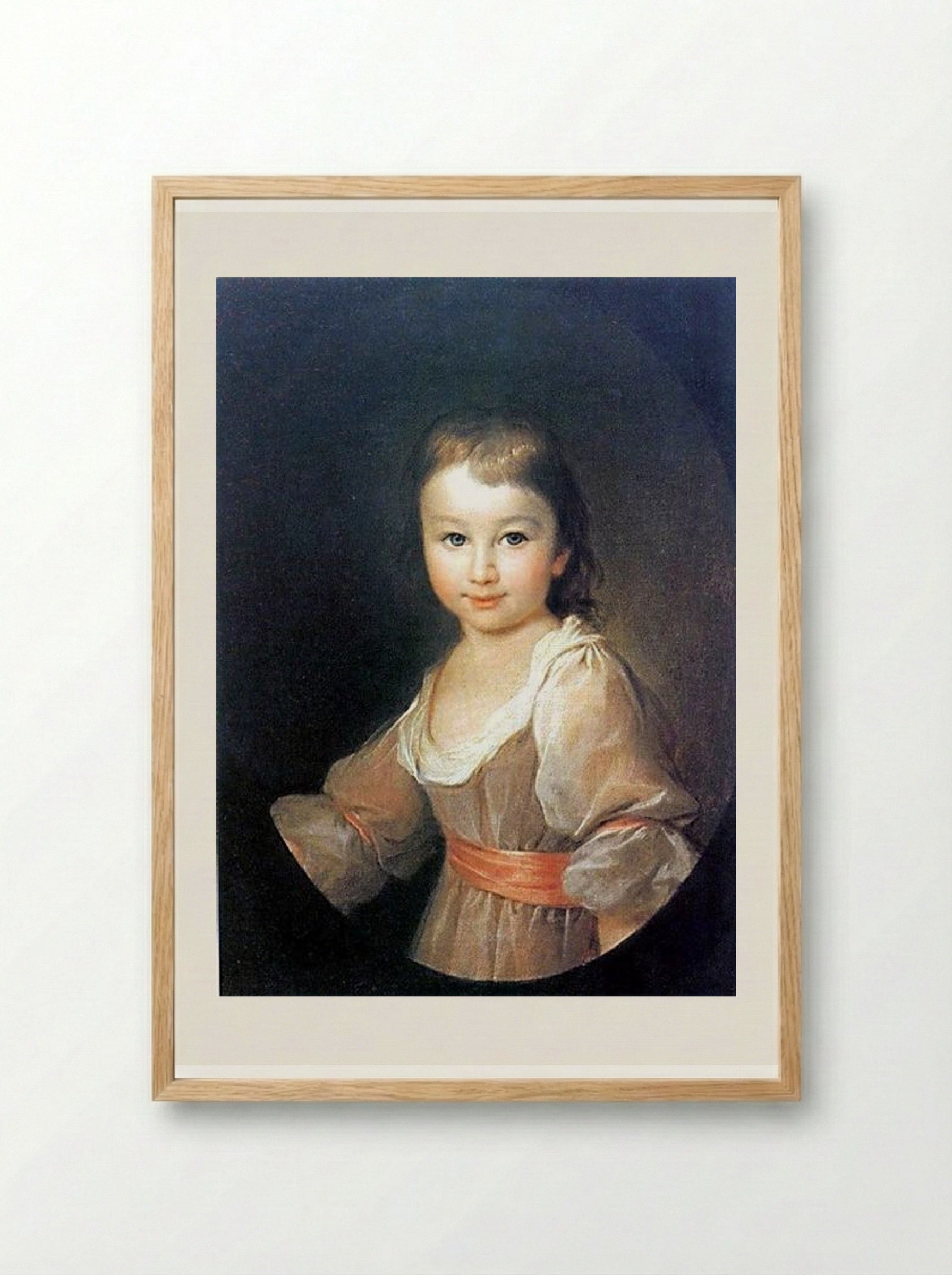 Portrait of Praskovia Vorontsova - Dmitry Levitzky - Framed Print Wood