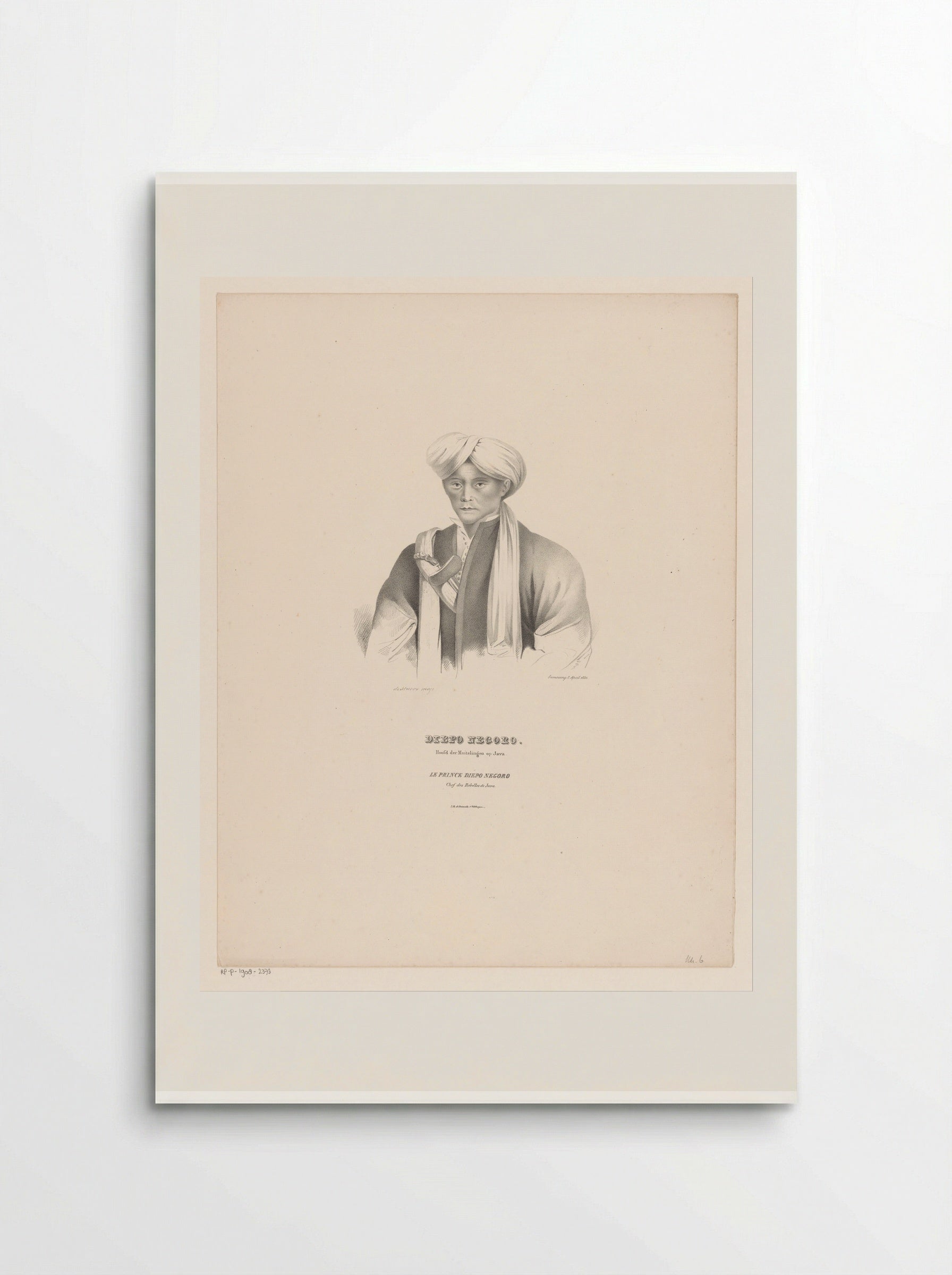 Portrait of Prince Diponegoro - Jean Augustin Daiwaille - Poster