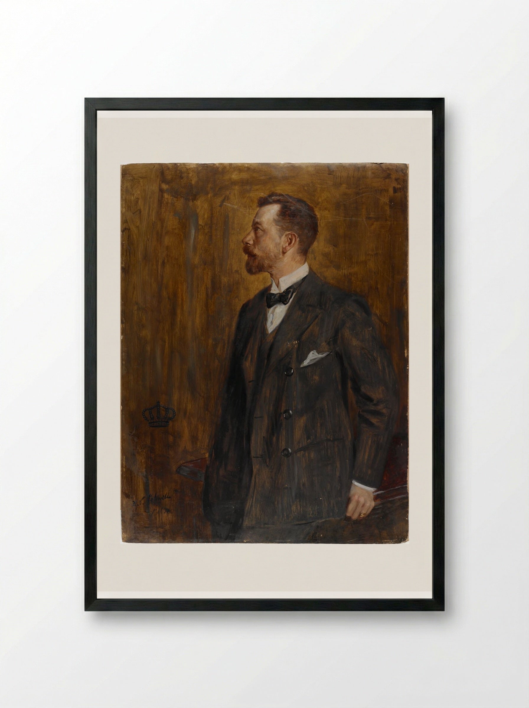 Portrait of Prince Heinrich of Prussia - William Valentine Schevill - Framed Print Black
