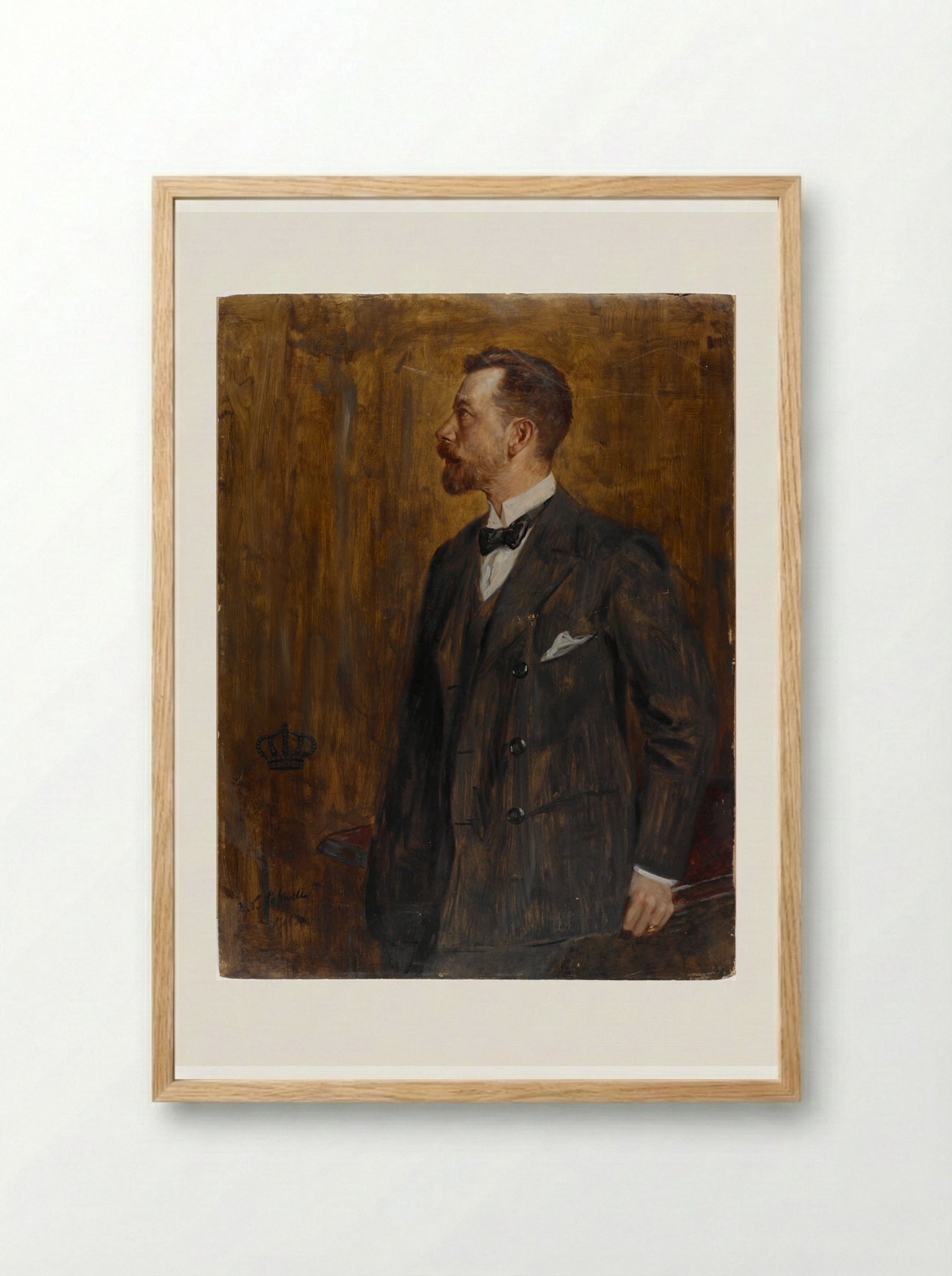 Portrait of Prince Heinrich of Prussia - William Valentine Schevill - Framed Print Wood