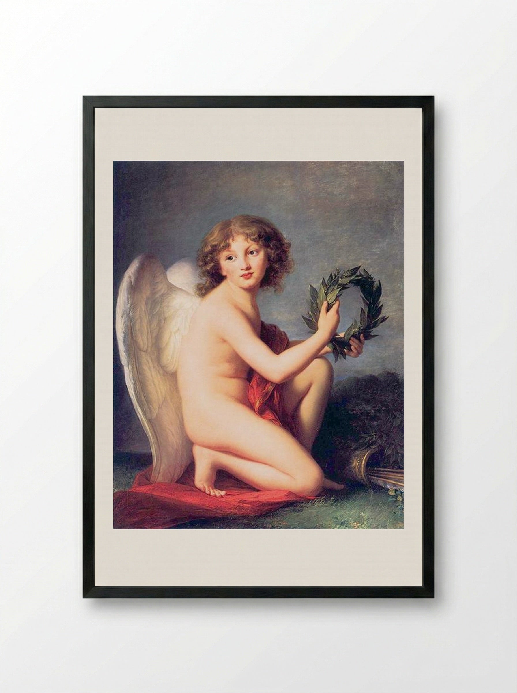 Portrait of Prince Henry Lubomirski as the Genius of Fame - Louise Elisabeth Vigée Le Brun - Framed Print Black