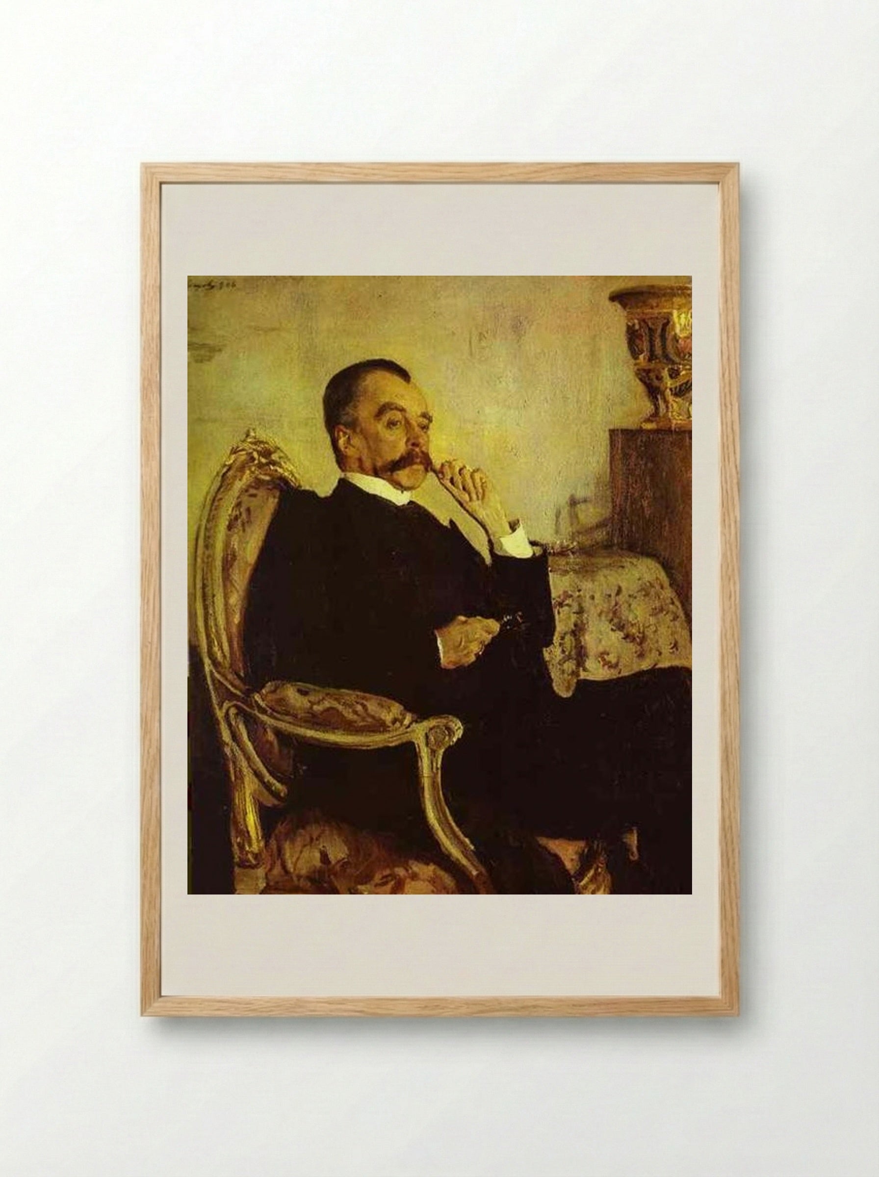 Portrait of Prince Vladimir Mikhailovich Golitsyn - Valentin Serov - Framed Print Wood