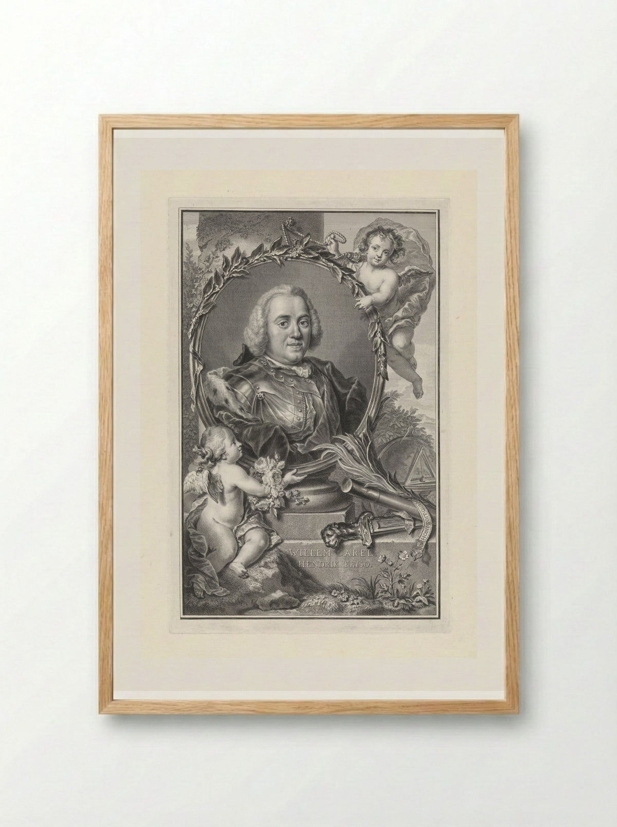Portrait of Prince William IV of Orange-Nassau - Pieter Tanjé - Framed Print Wood