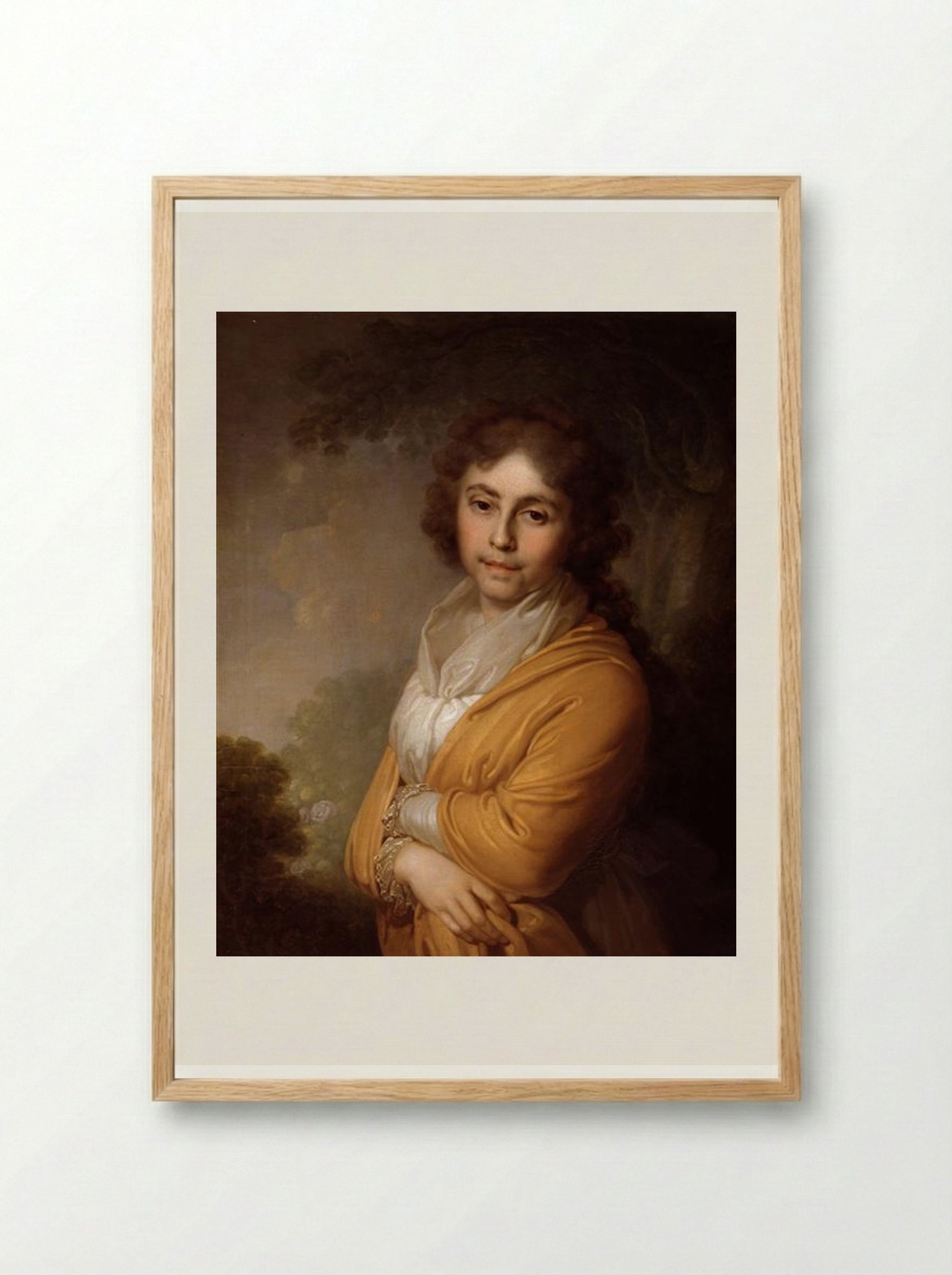 Portrait of Princess N.I. Kurakin - Vladimir Borovikovsky - Framed Print Wood