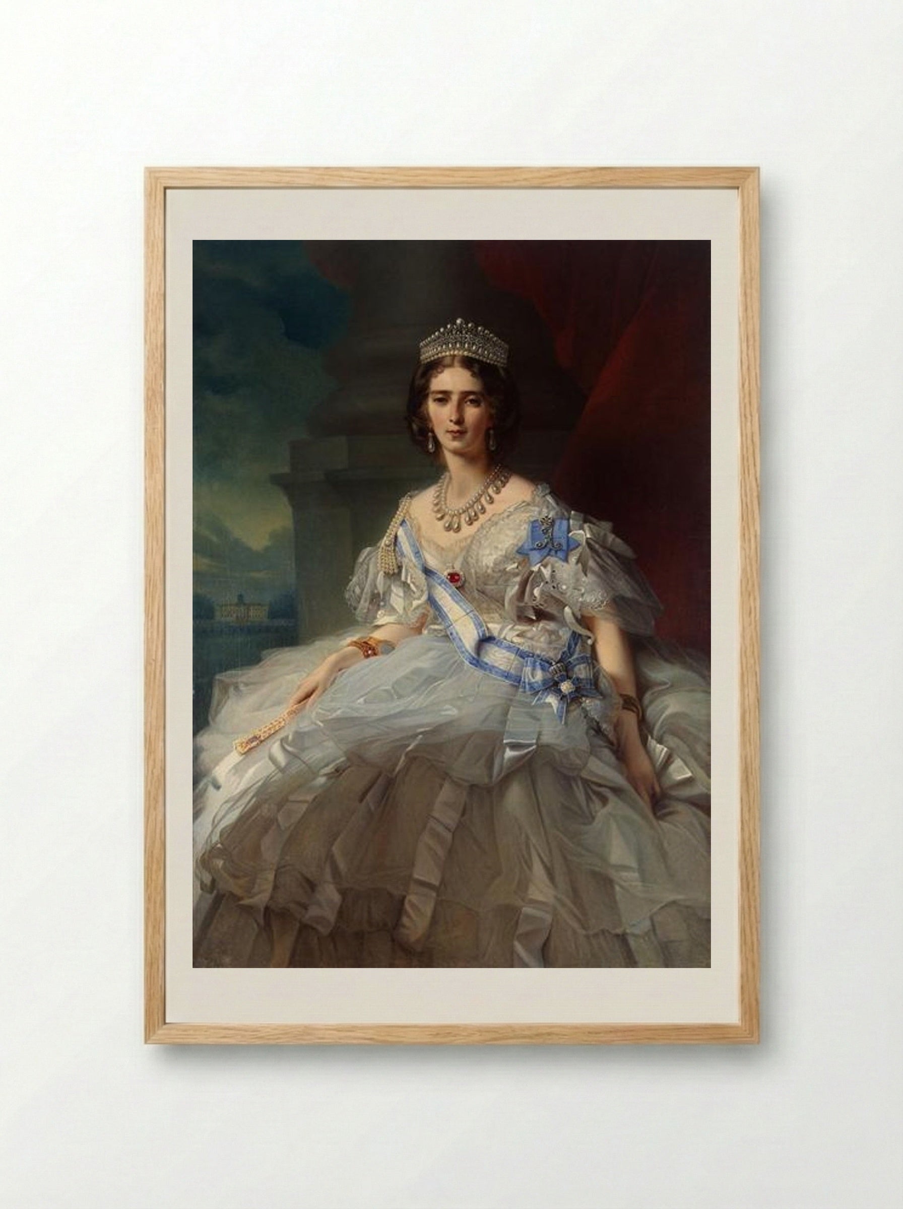Portrait of Princess Tatiana Alexandrovna Yusupova - Franz Xaver Winterhalter - Framed Print Wood