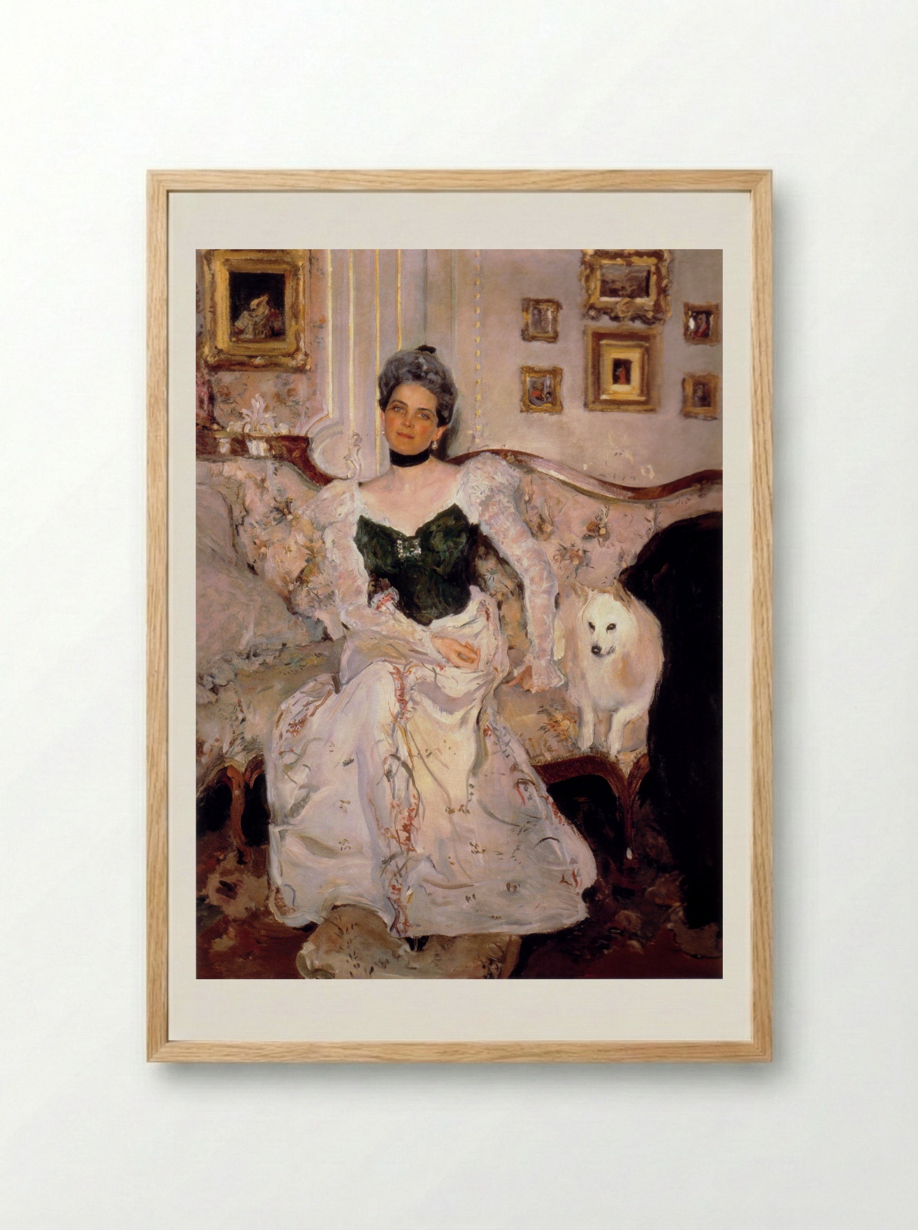 Portrait of Princess Zinaida Yusupova - Valentin Serov - Framed Print Wood