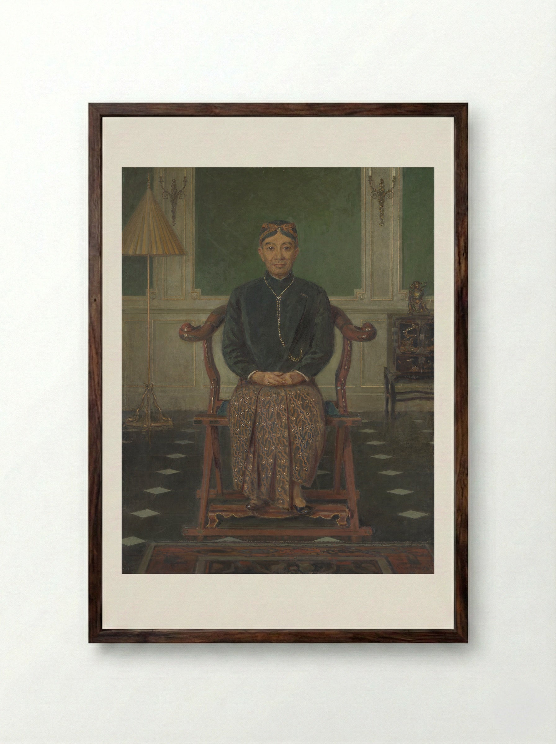 Portrait of Prof. Mr. J.A. Veraart - Anton Abraham van Anrooy - Framed Print Dark Wood