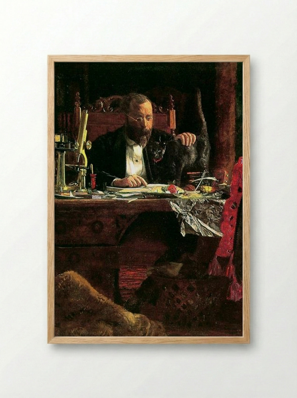 Portrait of Professor Benjamin H. Rand - Thomas Eakins - Framed Print Wood