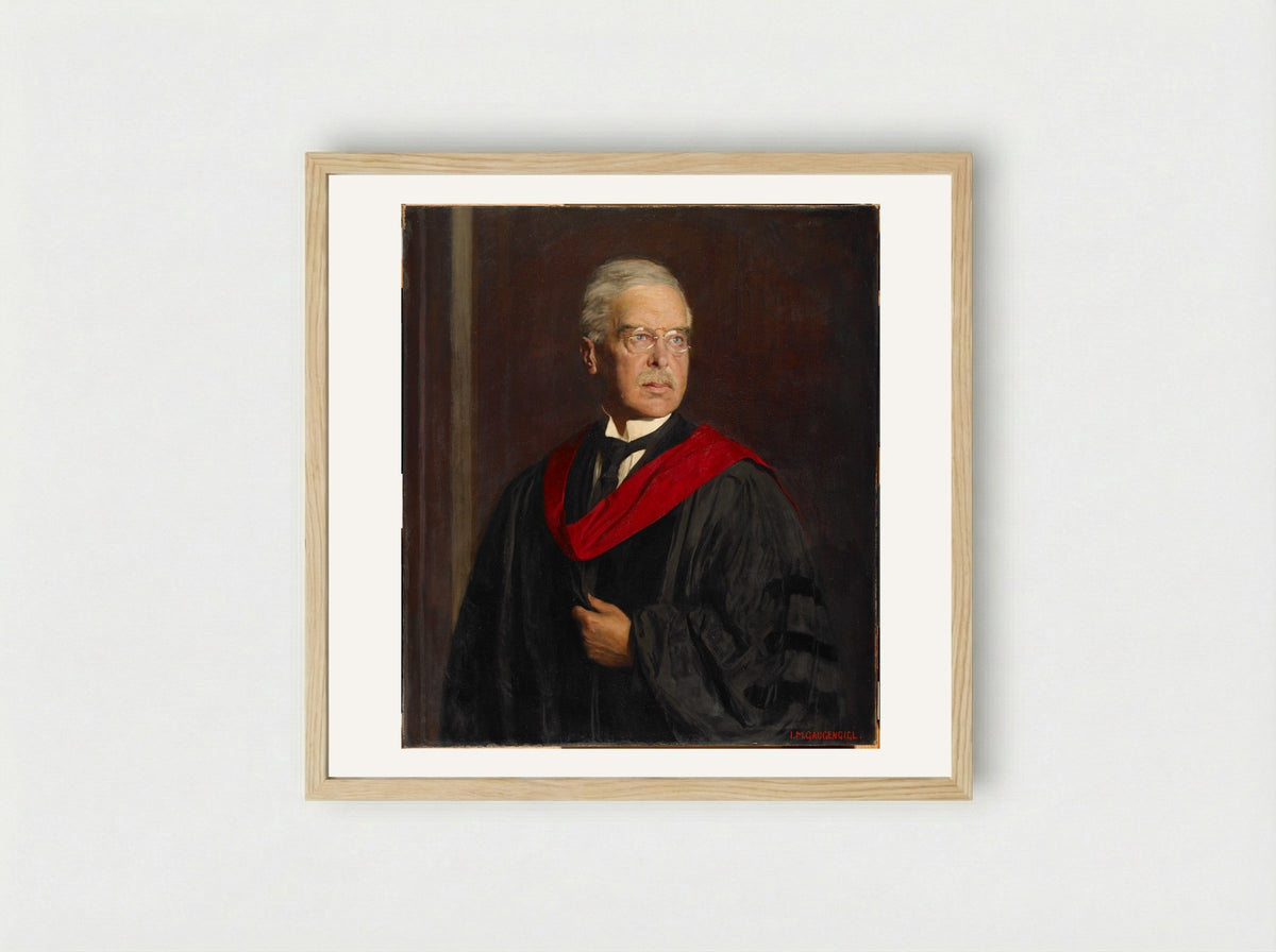 Portrait of Professor Kuno Francke - Ignaz Marcel Gaugengigl - Framed Print Wood