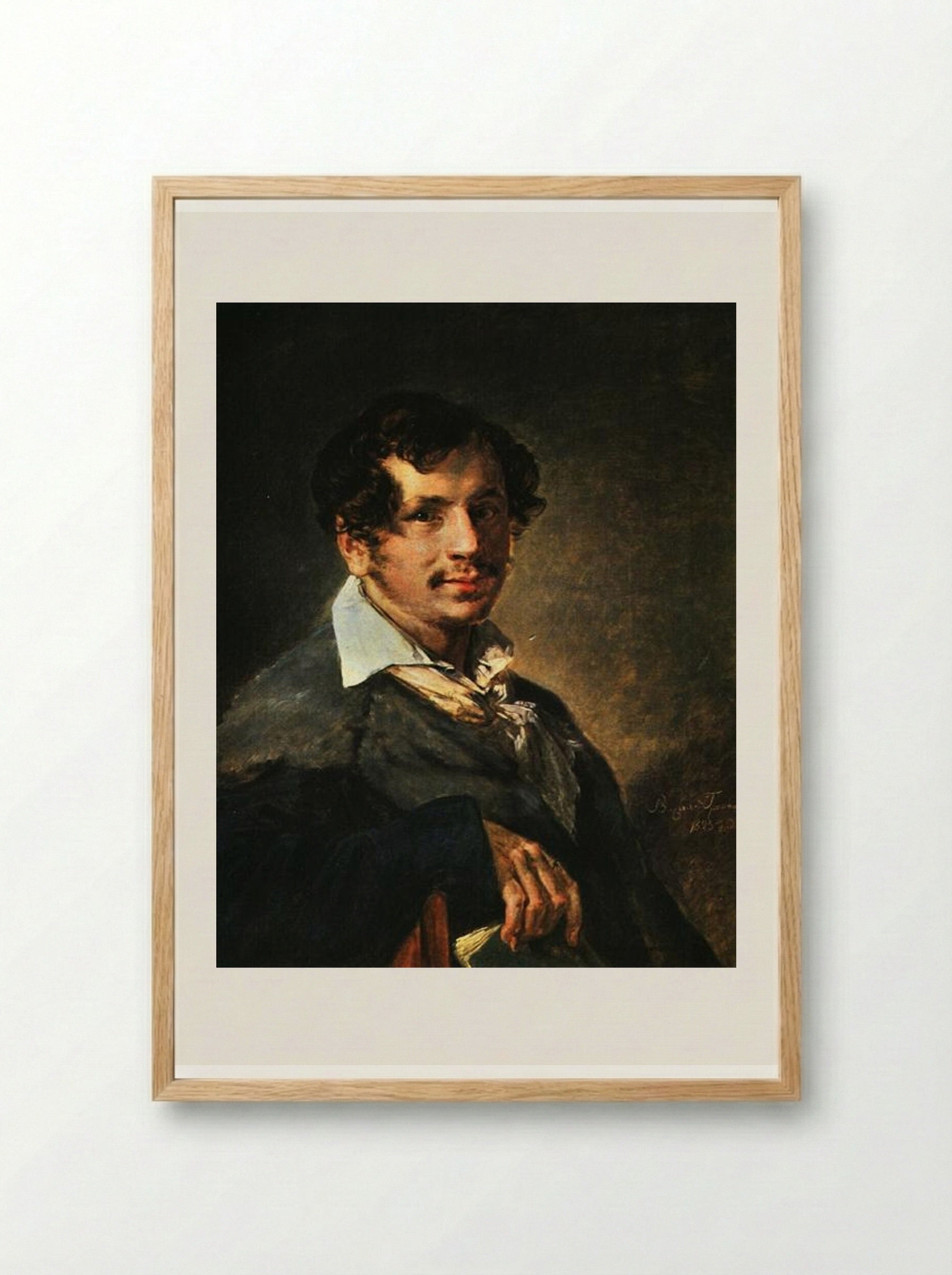 Portrait of Pyotr Bulakhov - Vasily Tropinin - Framed Print Wood