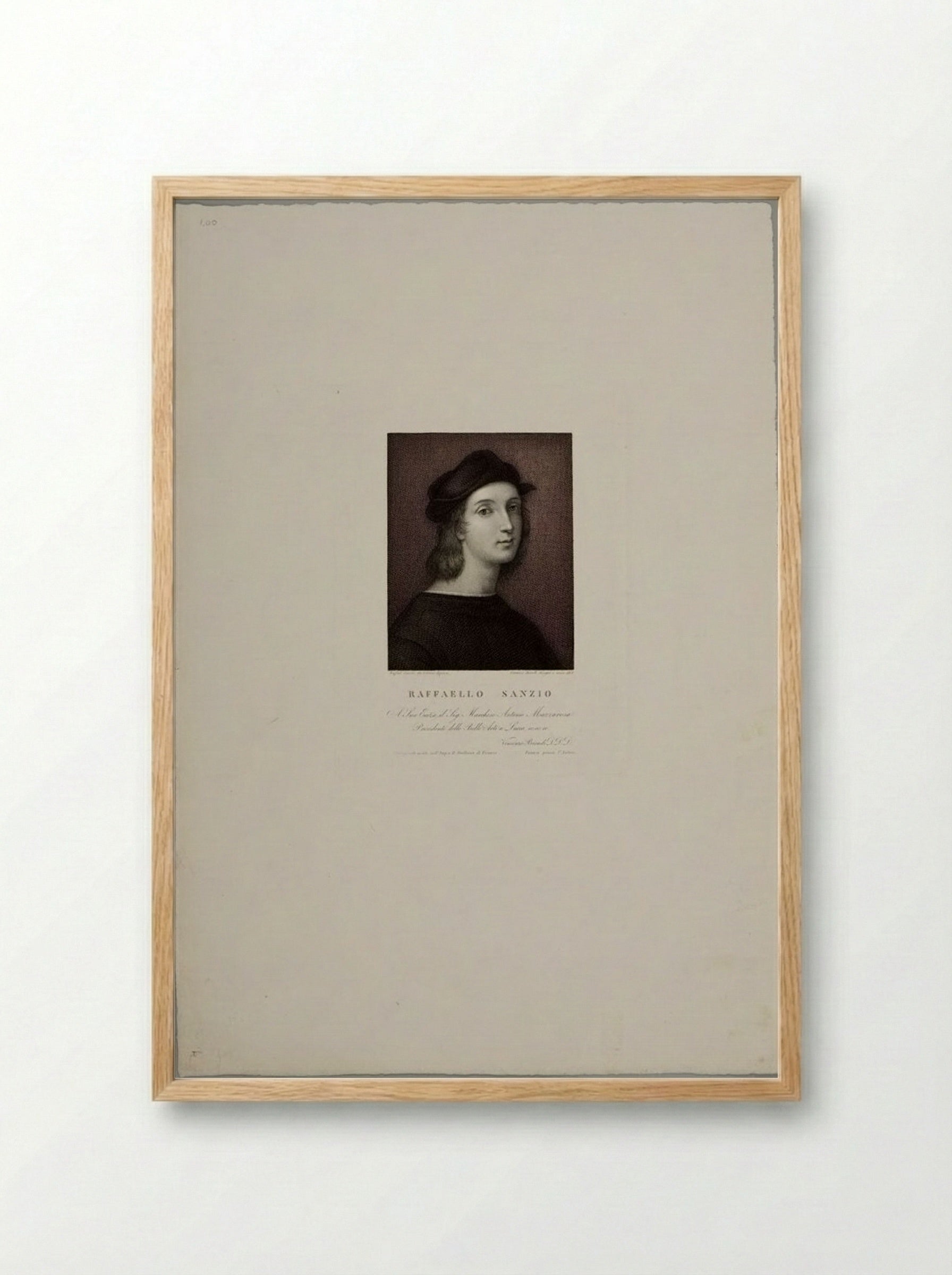 Portrait of Raphael - Vincenzo Biondi - Framed Print Wood