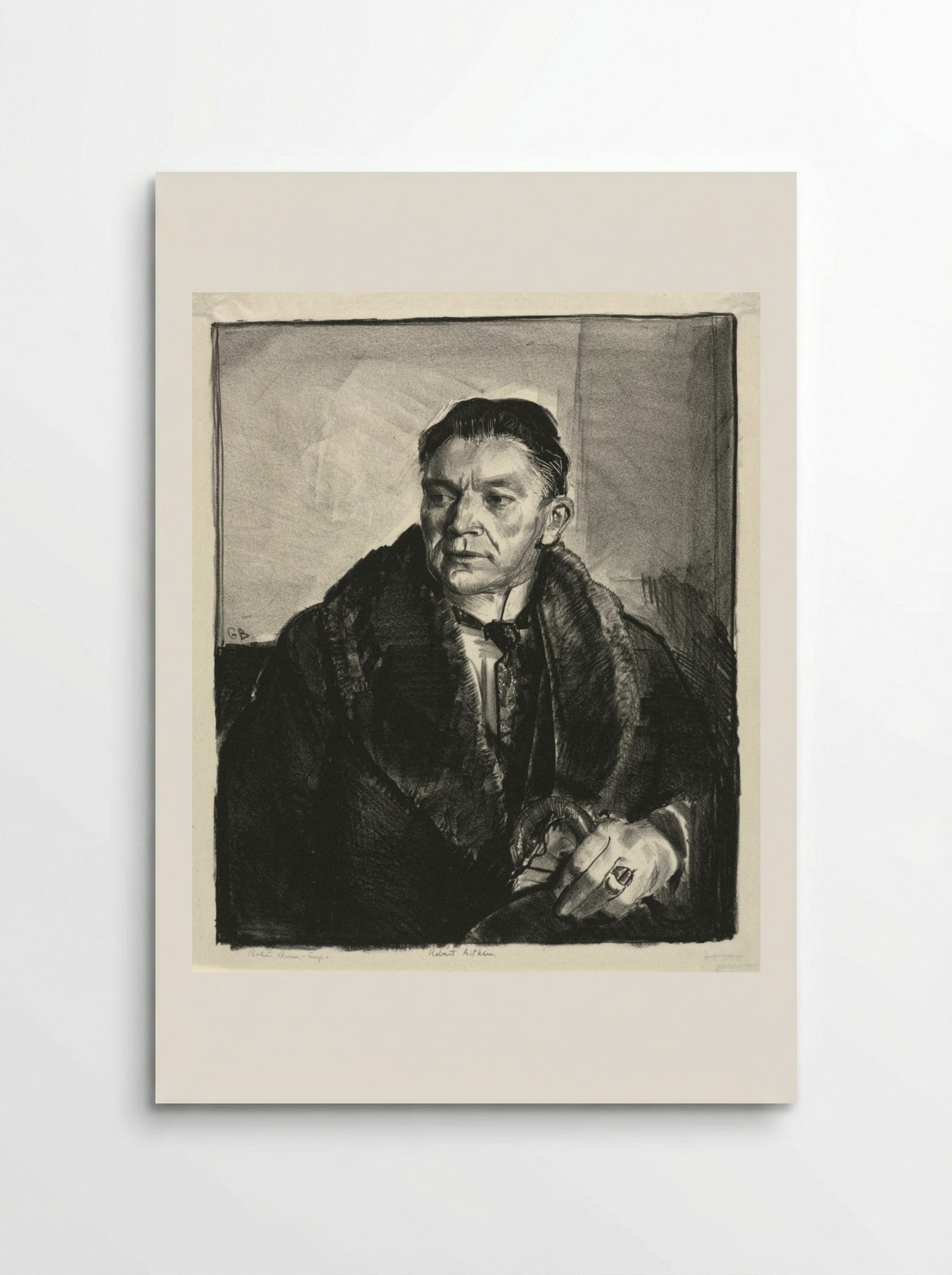 Portrait of Robert Aitken, Second Stone - George Bellows - Poster