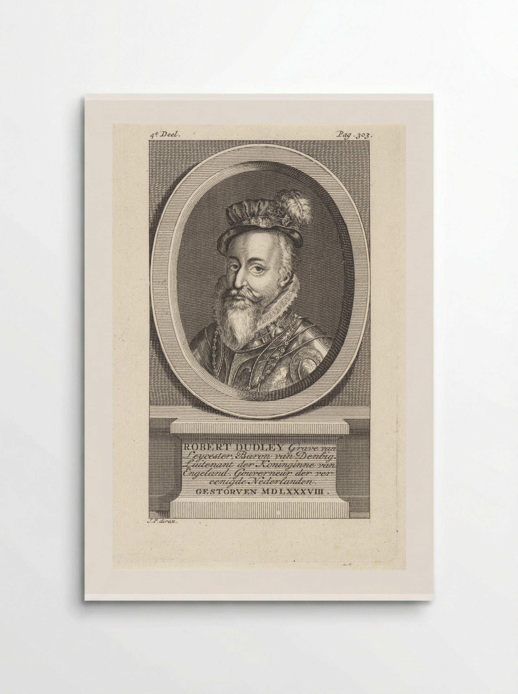 Portrait of Robert Dudley, Earl of Leicester - Jan Punt - Poster