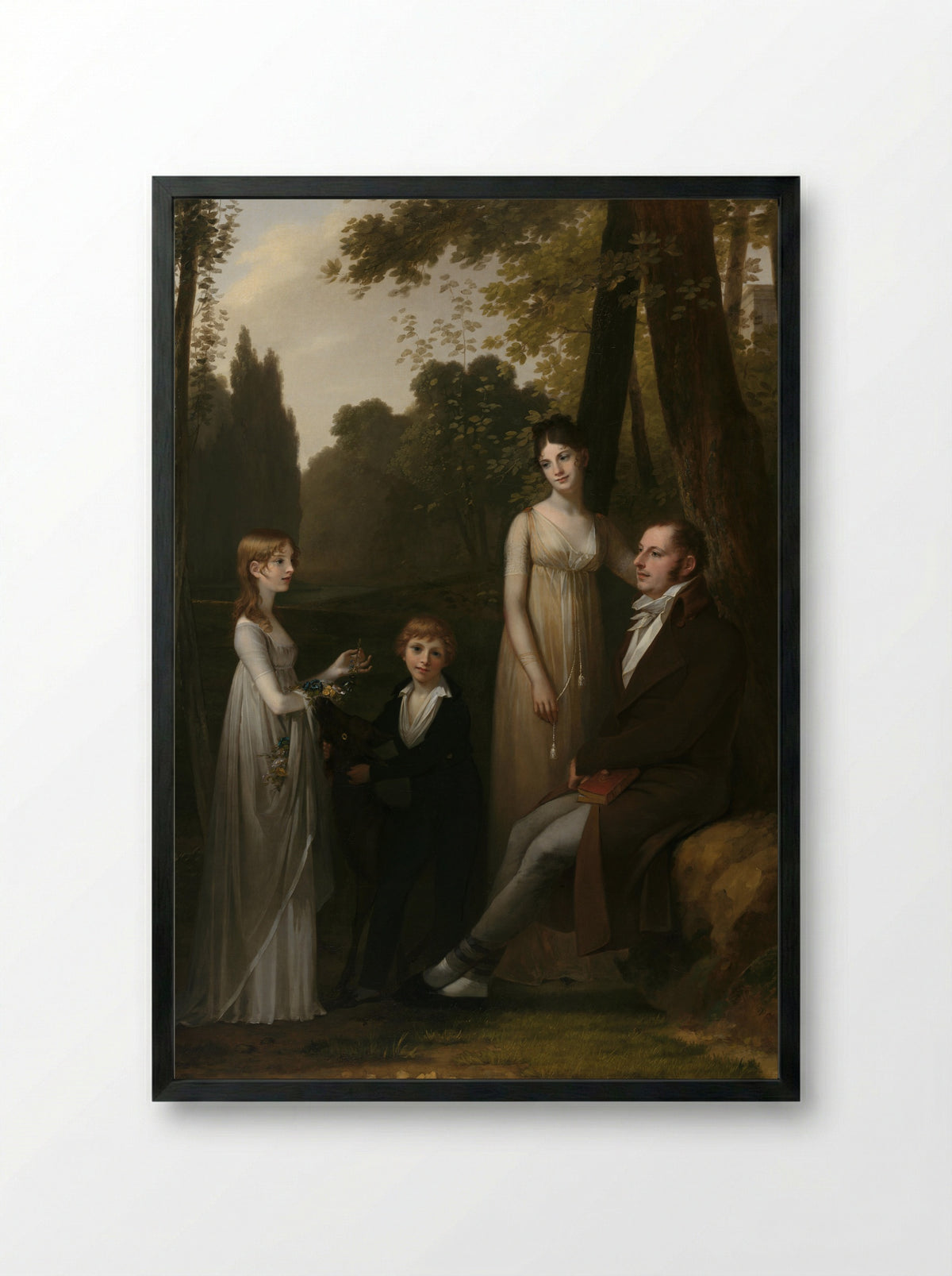 Portrait of Rutger Jan Schimmelpenninck and Catharina Nahuys with their Children - Pierre-Paul Prud'hon - Framed Print Black