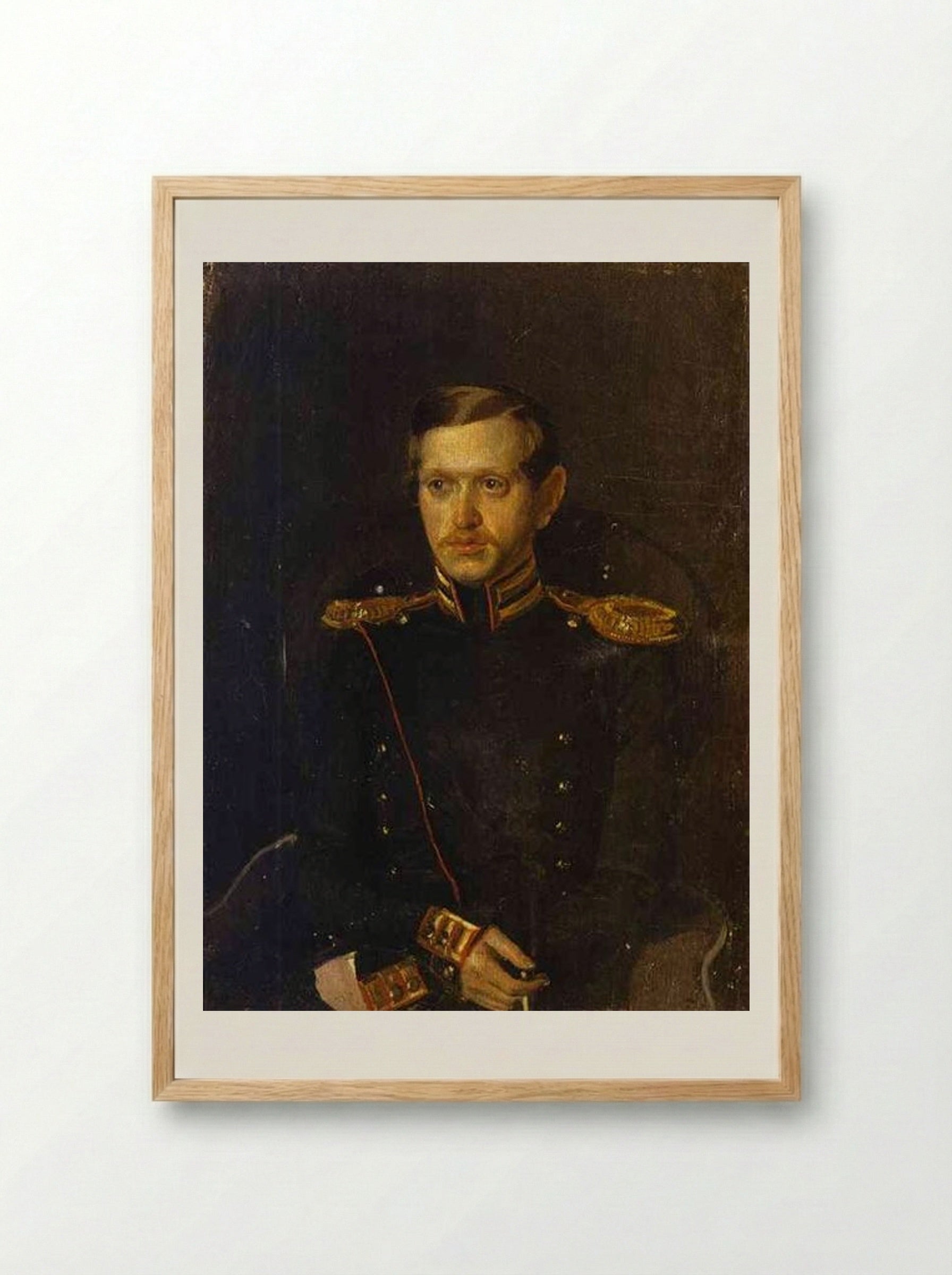 Portrait of S. S. Krylov - Pavel Fedotov - Framed Print Wood