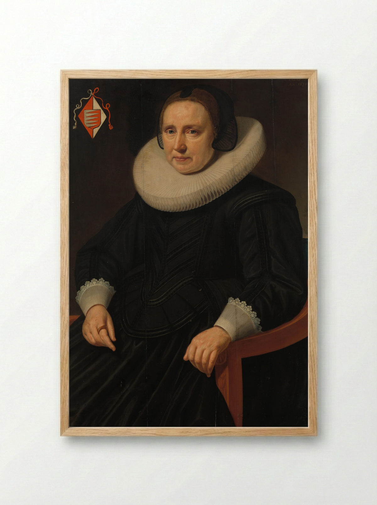 Portrait of Sara Sweerts de Weert - Hendrik Meerman - Framed Print Wood
