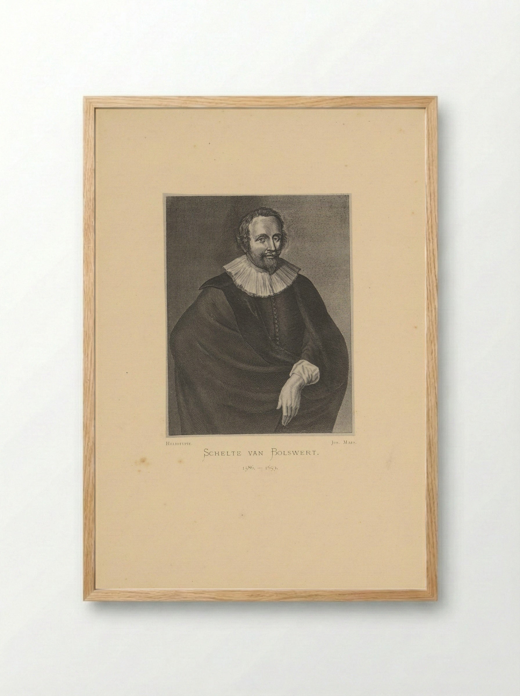 Portrait of Schelte Adamsz. Bolswert - Schelte Adamsz. Bolswert - Framed Print Wood