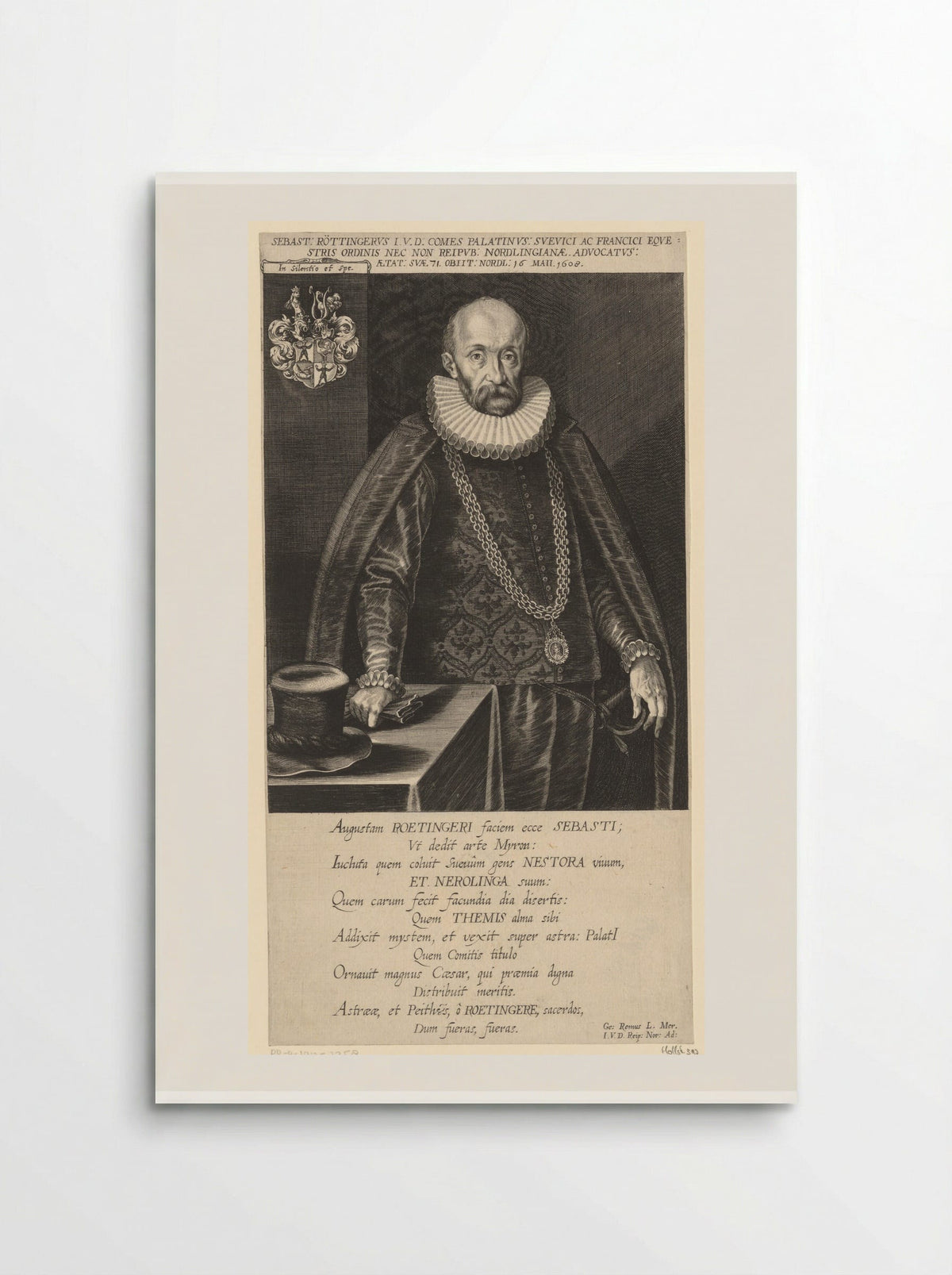 Portrait of Sebastian Röttinger - Lucas Kilian - Poster