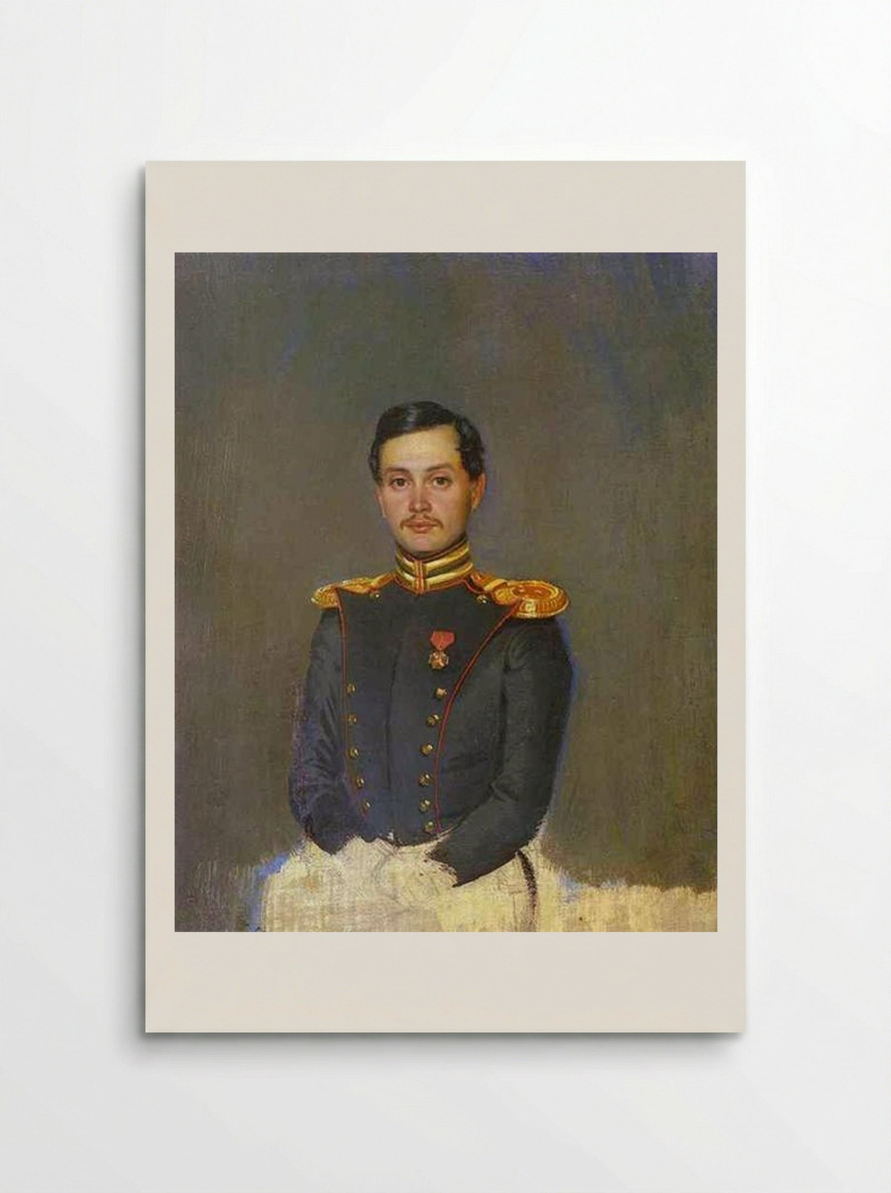 Portrait of Second Captain Vannovsky - Pavel Fedotov - Poster