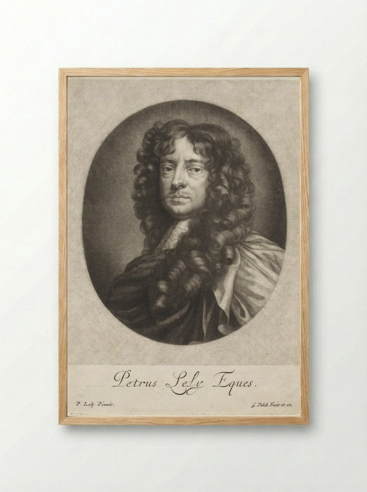 Portrait of Sir Peter Lely - Sir Peter Lely - Framed Print Wood