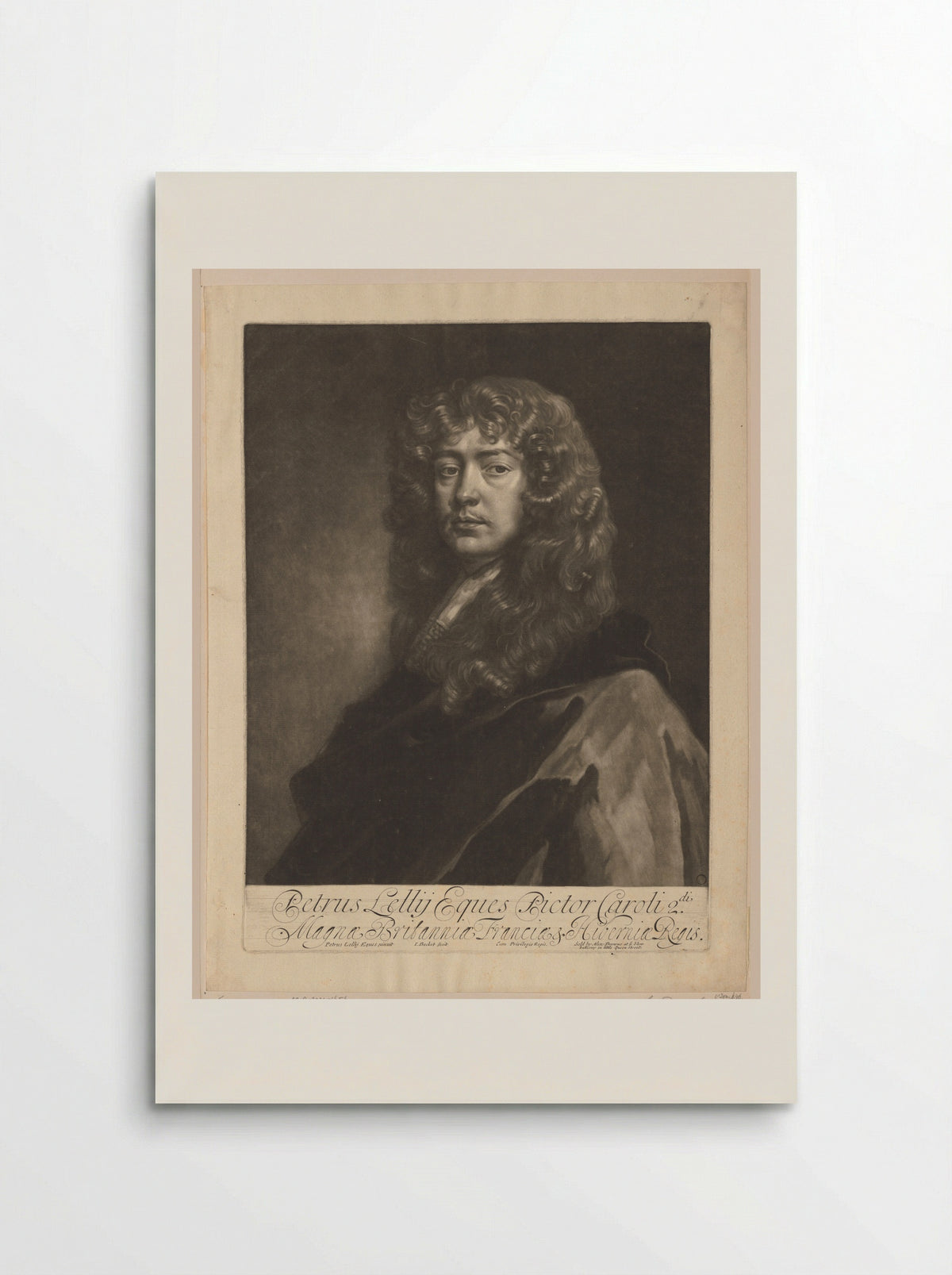 Portrait of Sir Peter Lely - Isaac Beckett - Poster