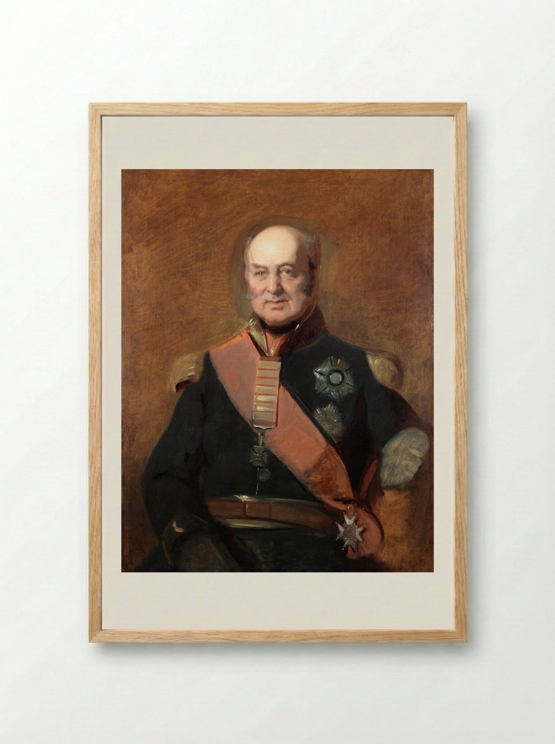 Portrait of Sir William Carr - Sir Thomas Lawrence - Framed Print Wood
