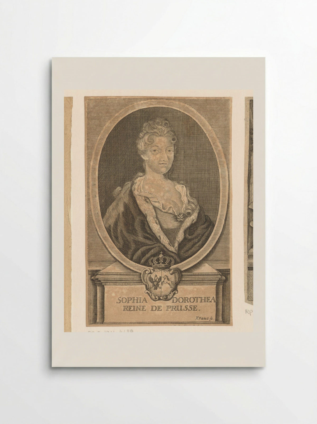 Portrait of Sophia Dorothea of Hanover - Jodocus Egidius Krauss - Poster